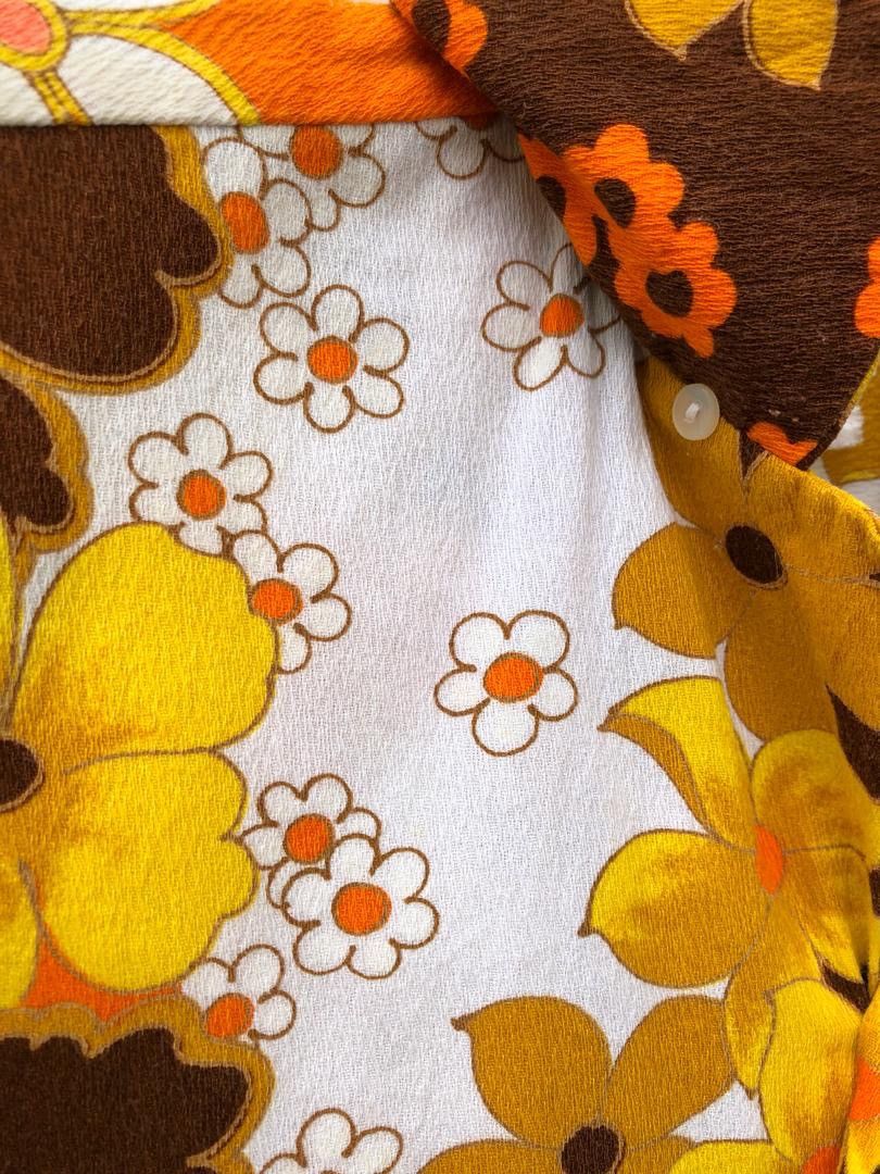 Vintage 60s 70s Diamond Head Barkcloth Psychedelic Hawaiian Shirt Size US M / EU 48-50 / 2 - 3 Thumbnail