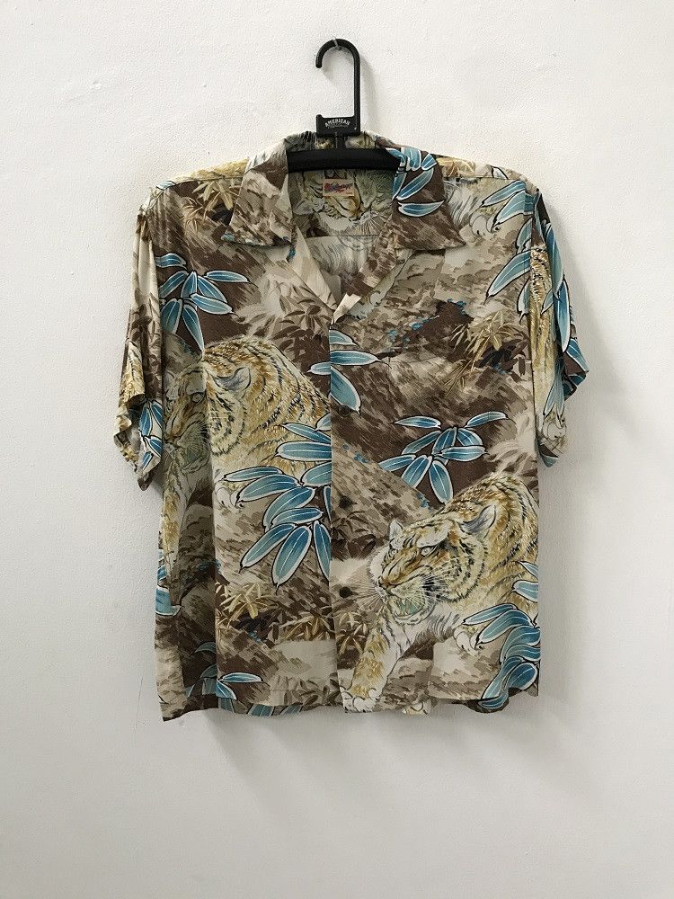 Sun Surf × Toyo Enterprises Sun Surf Japan Roaring Big Bengal Tiger Rayon Aloha Shirt Size US S / EU 44-46 / 1 - 1 Thumbnail