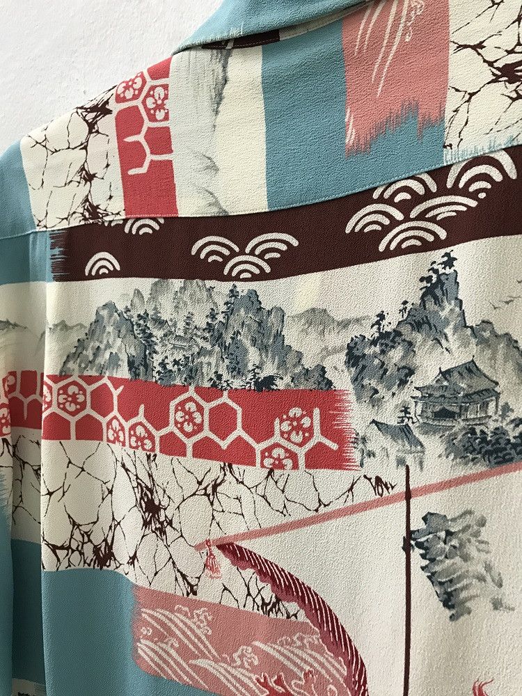 Japanese Brand SS Japan Ancient Japanese Traditional Crepe Rayon Hawaiian Size US M / EU 48-50 / 2 - 15 Thumbnail