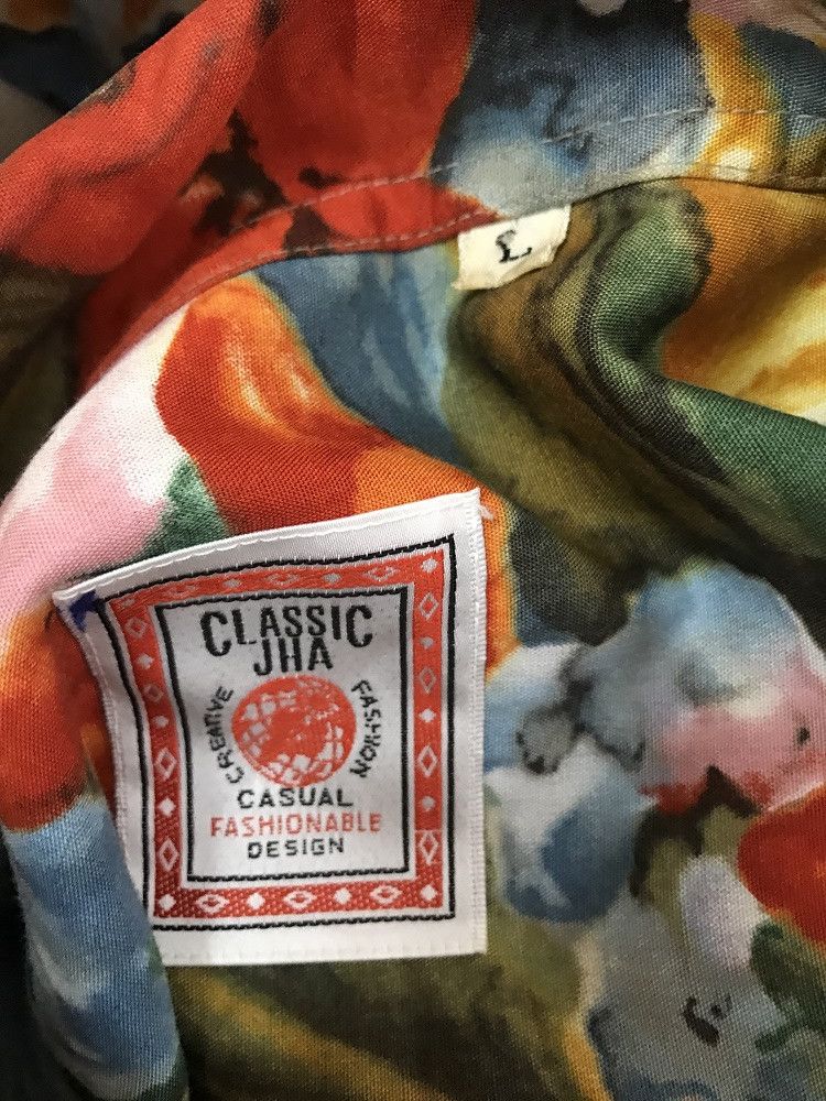 Japanese Brand Classic JHA Japan Flower LS Rayon Baggy Shirt Size US L / EU 52-54 / 3 - 10 Thumbnail