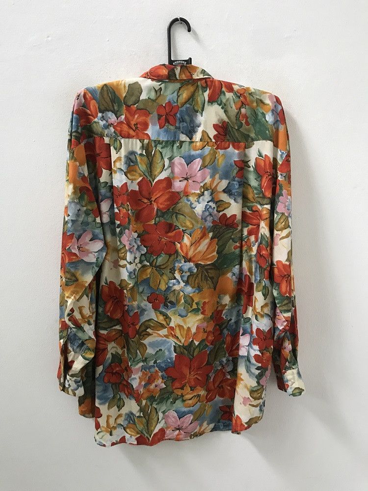 Japanese Brand Classic JHA Japan Flower LS Rayon Baggy Shirt Size US L / EU 52-54 / 3 - 6 Thumbnail