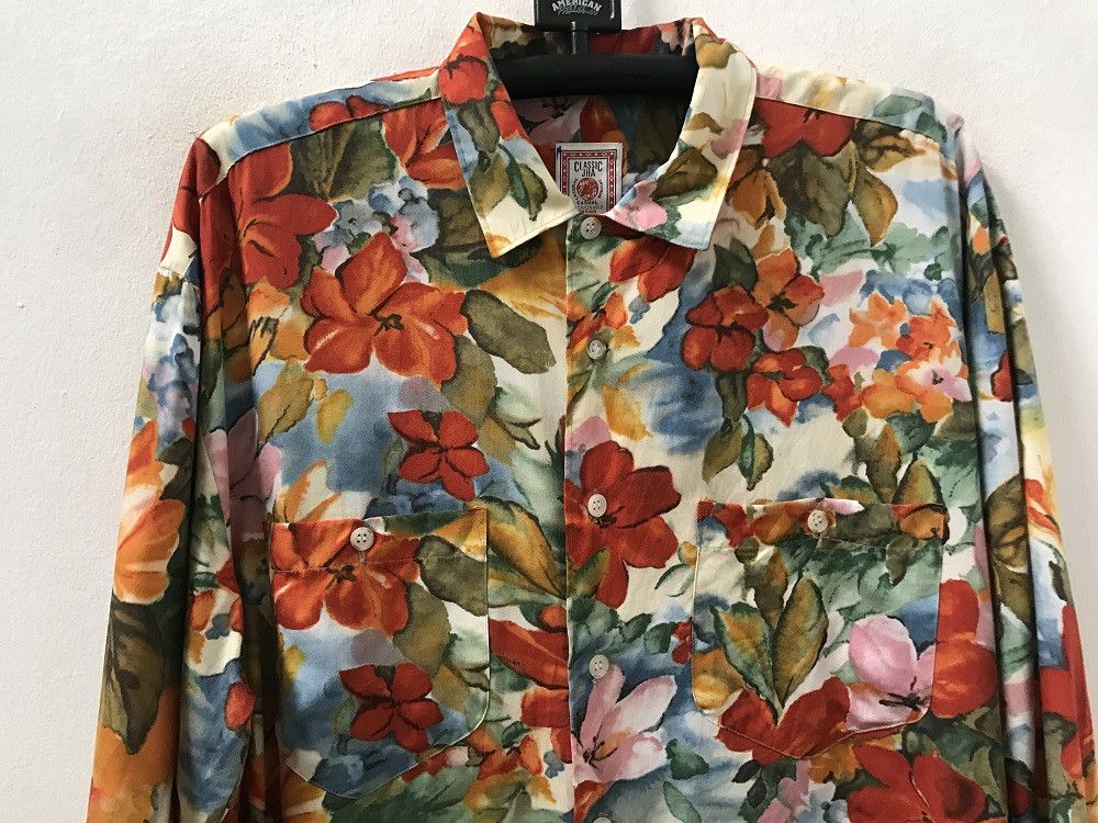Japanese Brand Classic JHA Japan Flower LS Rayon Baggy Shirt Size US L / EU 52-54 / 3 - 2 Thumbnail