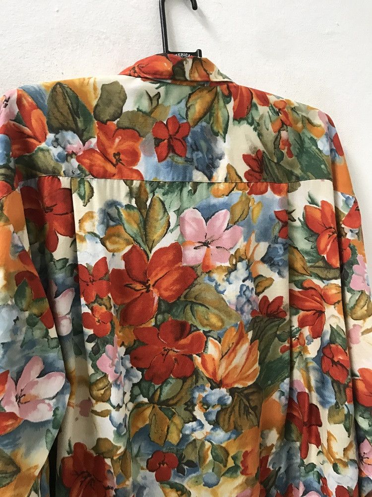 Japanese Brand Classic JHA Japan Flower LS Rayon Baggy Shirt Size US L / EU 52-54 / 3 - 7 Thumbnail