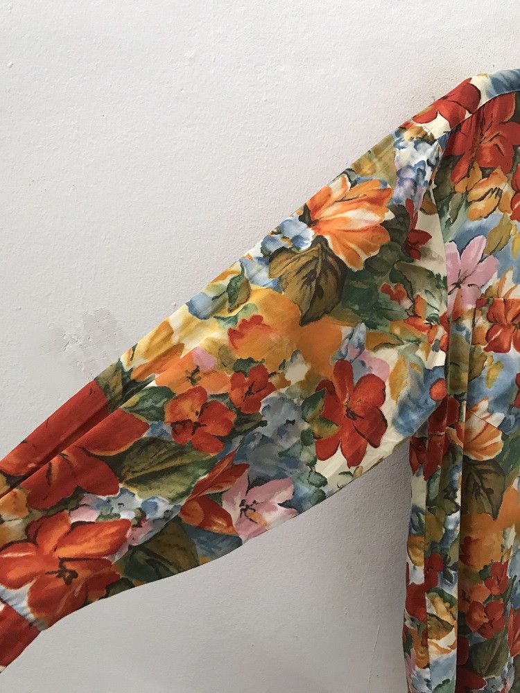 Japanese Brand Classic JHA Japan Flower LS Rayon Baggy Shirt Size US L / EU 52-54 / 3 - 5 Thumbnail