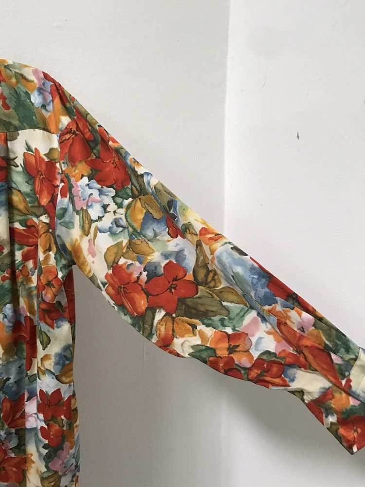 Japanese Brand Classic JHA Japan Flower LS Rayon Baggy Shirt Size US L / EU 52-54 / 3 - 8 Thumbnail