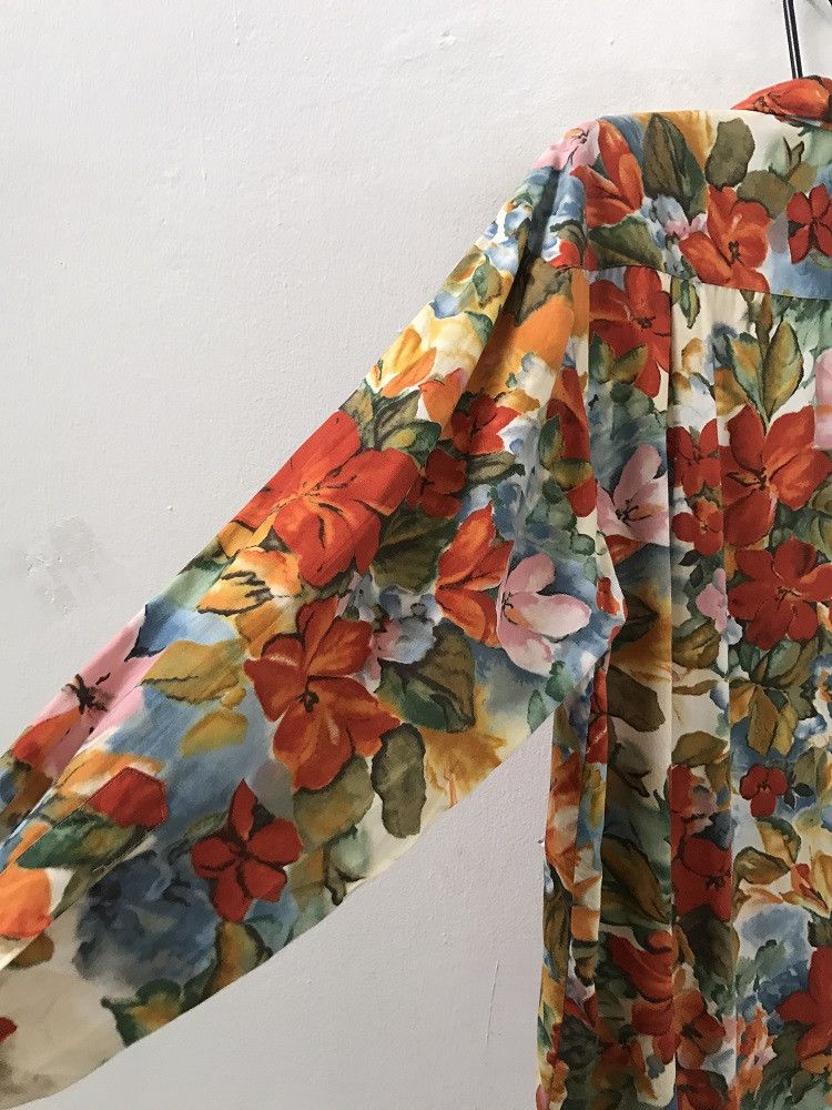 Japanese Brand Classic JHA Japan Flower LS Rayon Baggy Shirt Size US L / EU 52-54 / 3 - 9 Thumbnail