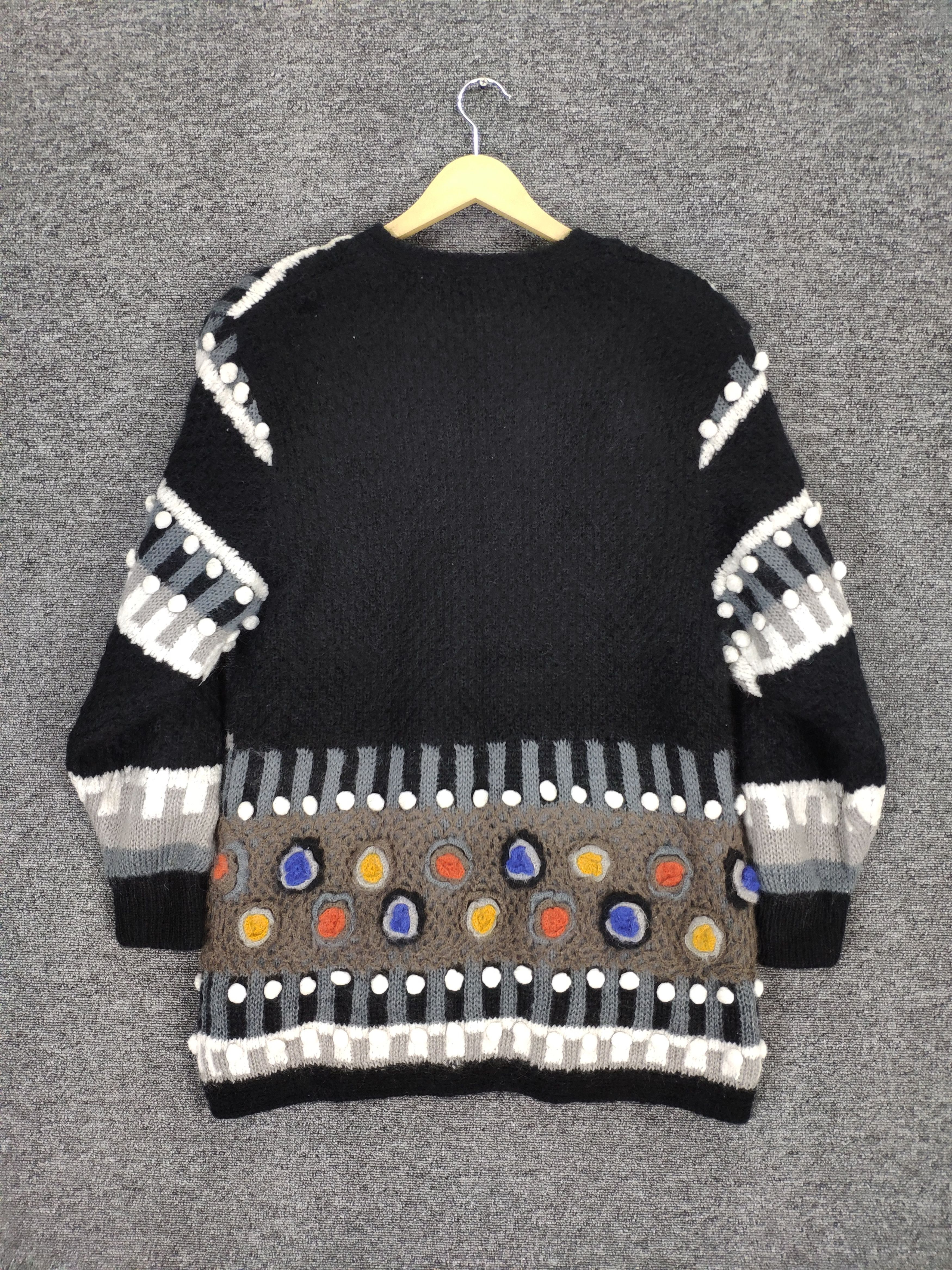 Japanese Brand × Vintage Vintage Wool Cardigan Mohair Avant Garde Style Size M / US 6-8 / IT 42-44 - 13 Thumbnail