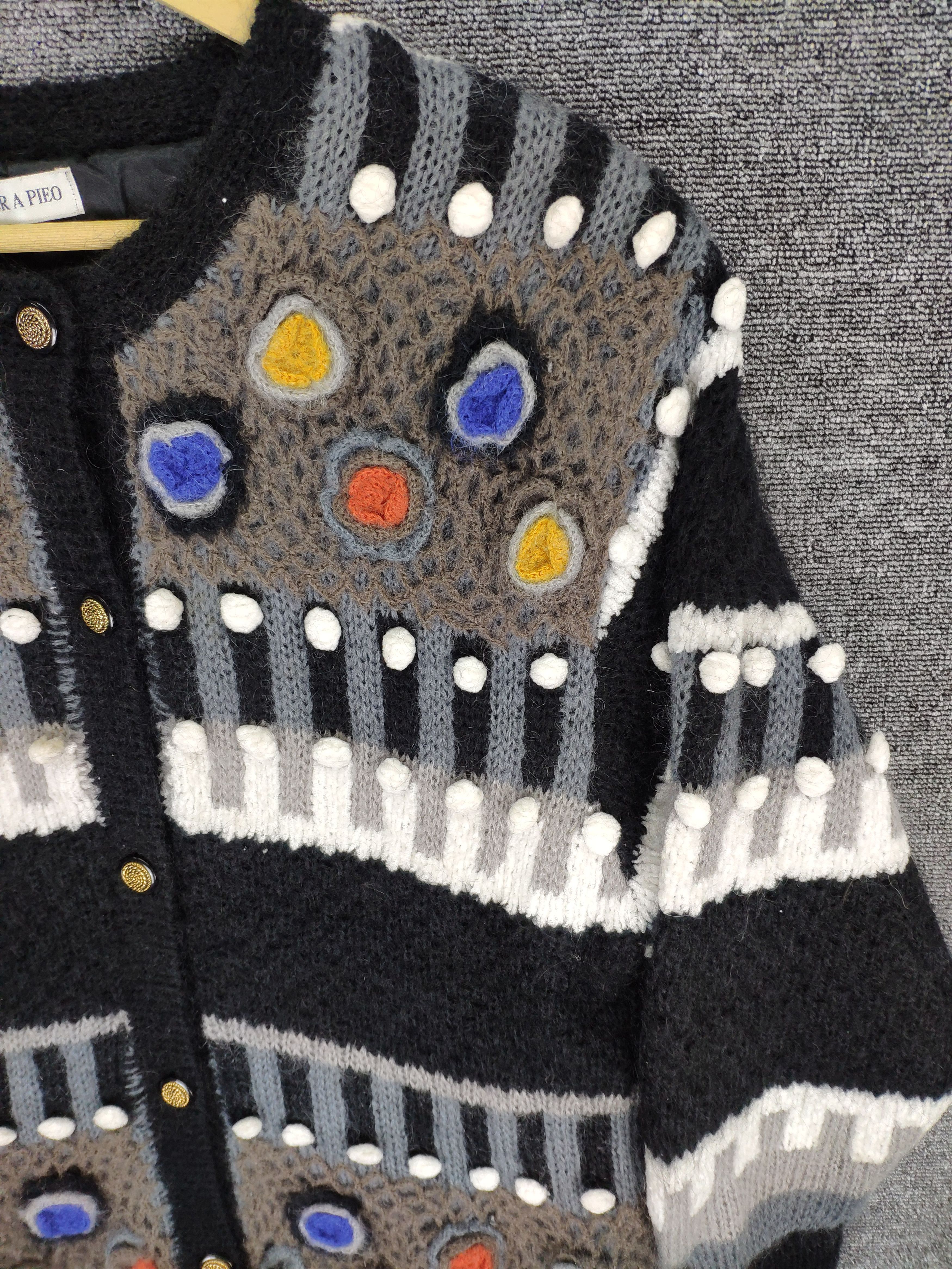 Japanese Brand × Vintage Vintage Wool Cardigan Mohair Avant Garde Style Size M / US 6-8 / IT 42-44 - 11 Thumbnail