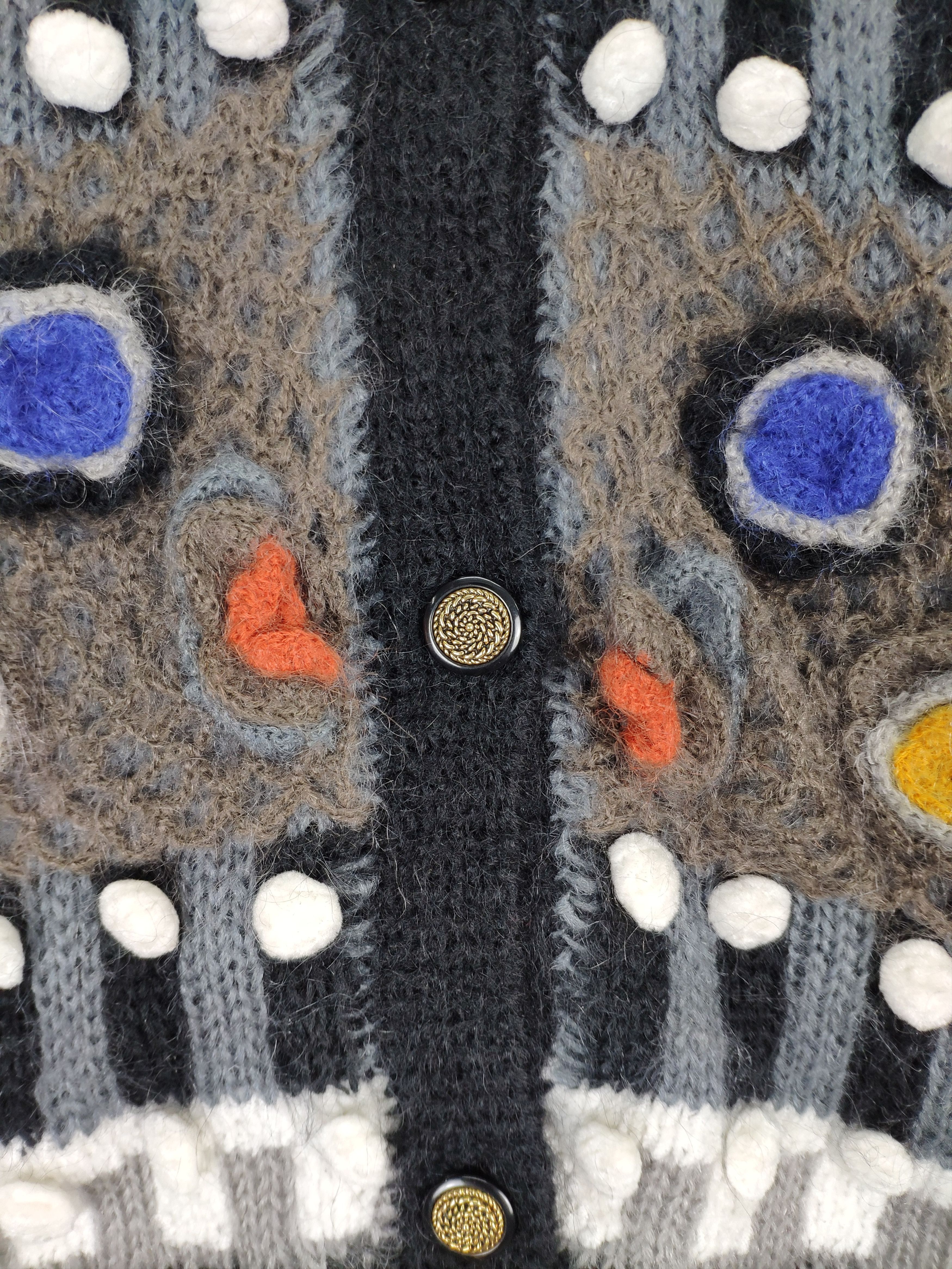 Japanese Brand × Vintage Vintage Wool Cardigan Mohair Avant Garde Style Size M / US 6-8 / IT 42-44 - 6 Thumbnail