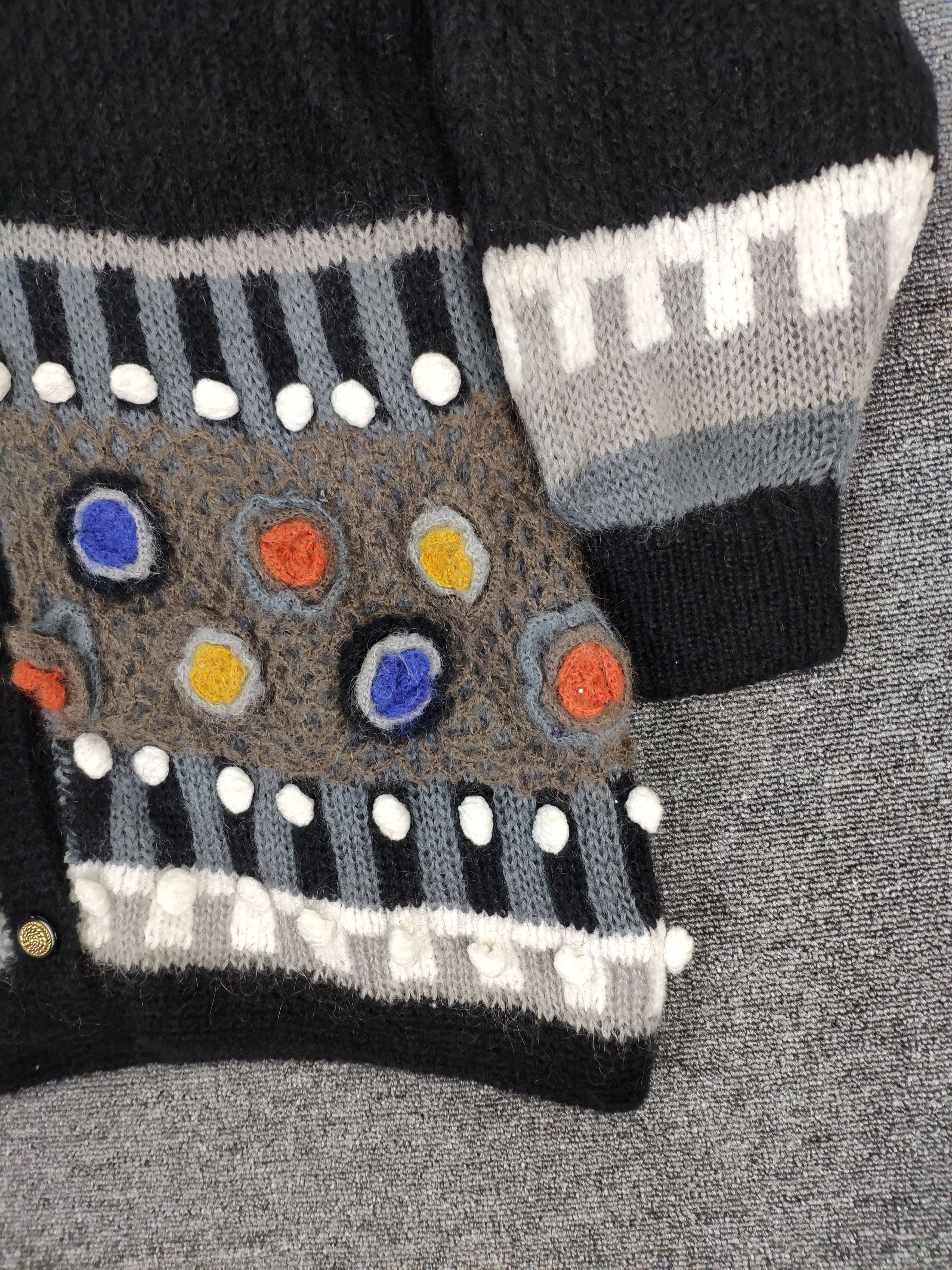 Japanese Brand × Vintage Vintage Wool Cardigan Mohair Avant Garde Style Size M / US 6-8 / IT 42-44 - 12 Thumbnail