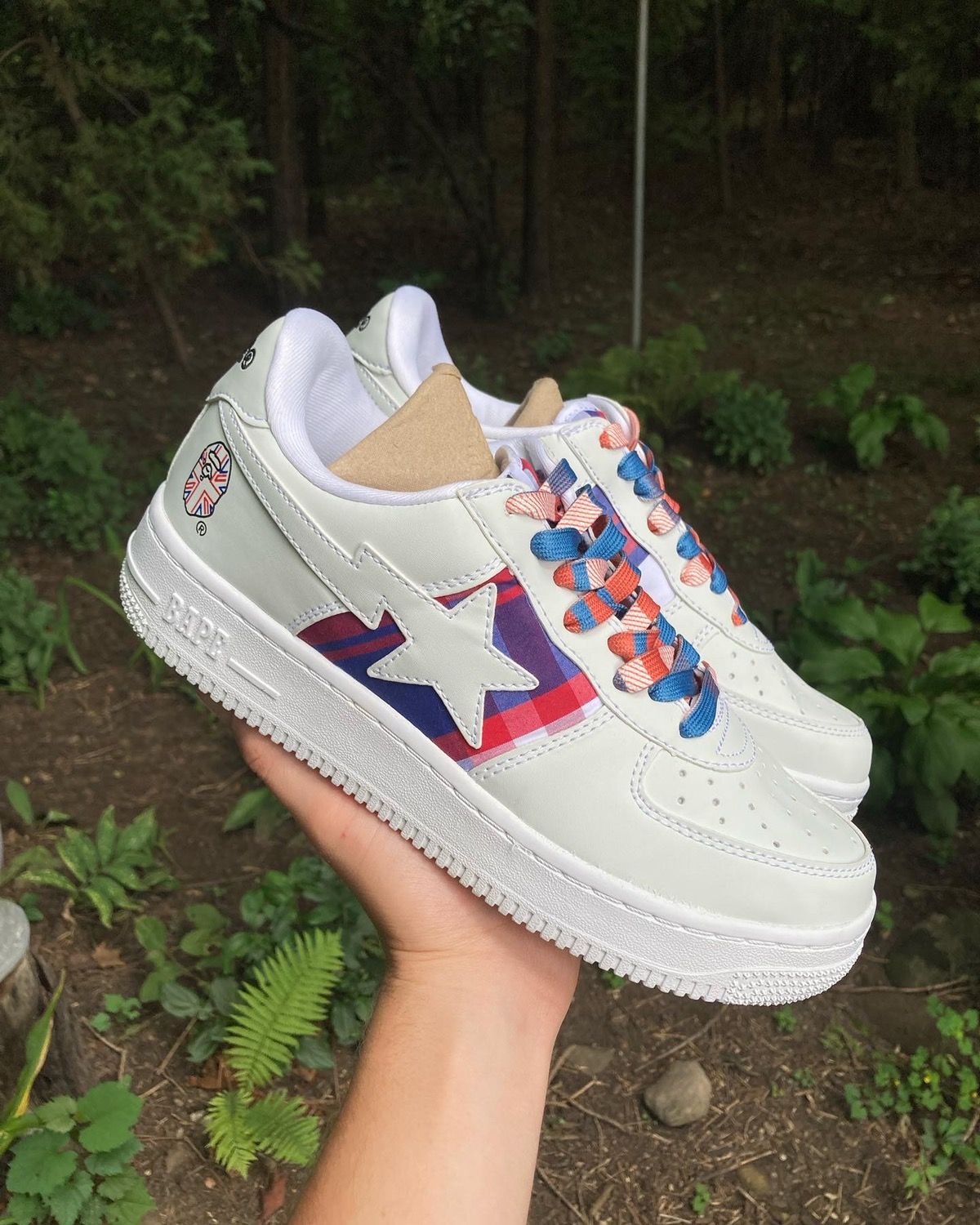 Pre-owned Bape Sta “london Exclusive” Shoes In White