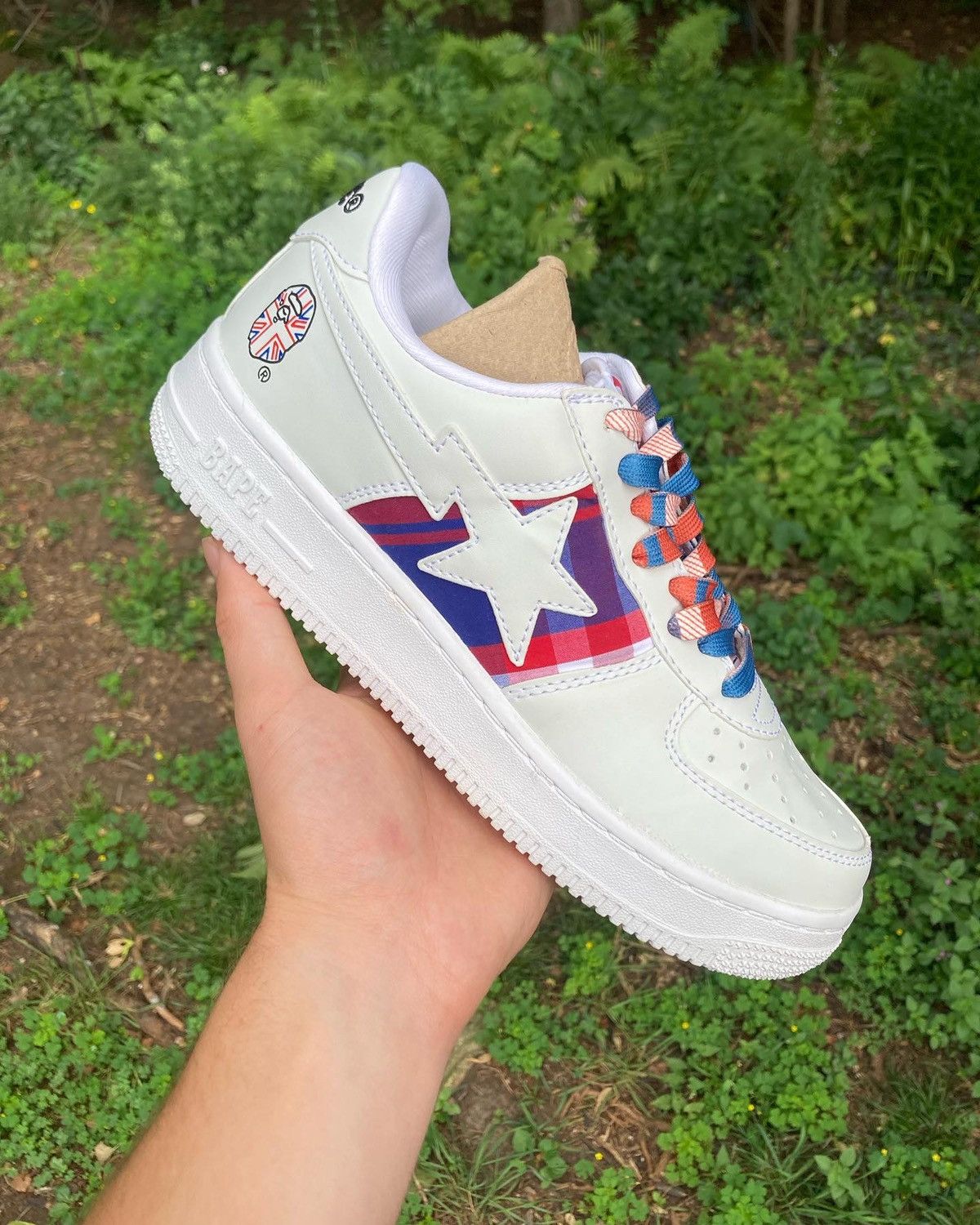 image of Bapesta London Shoes in White, Men's (Size 9)