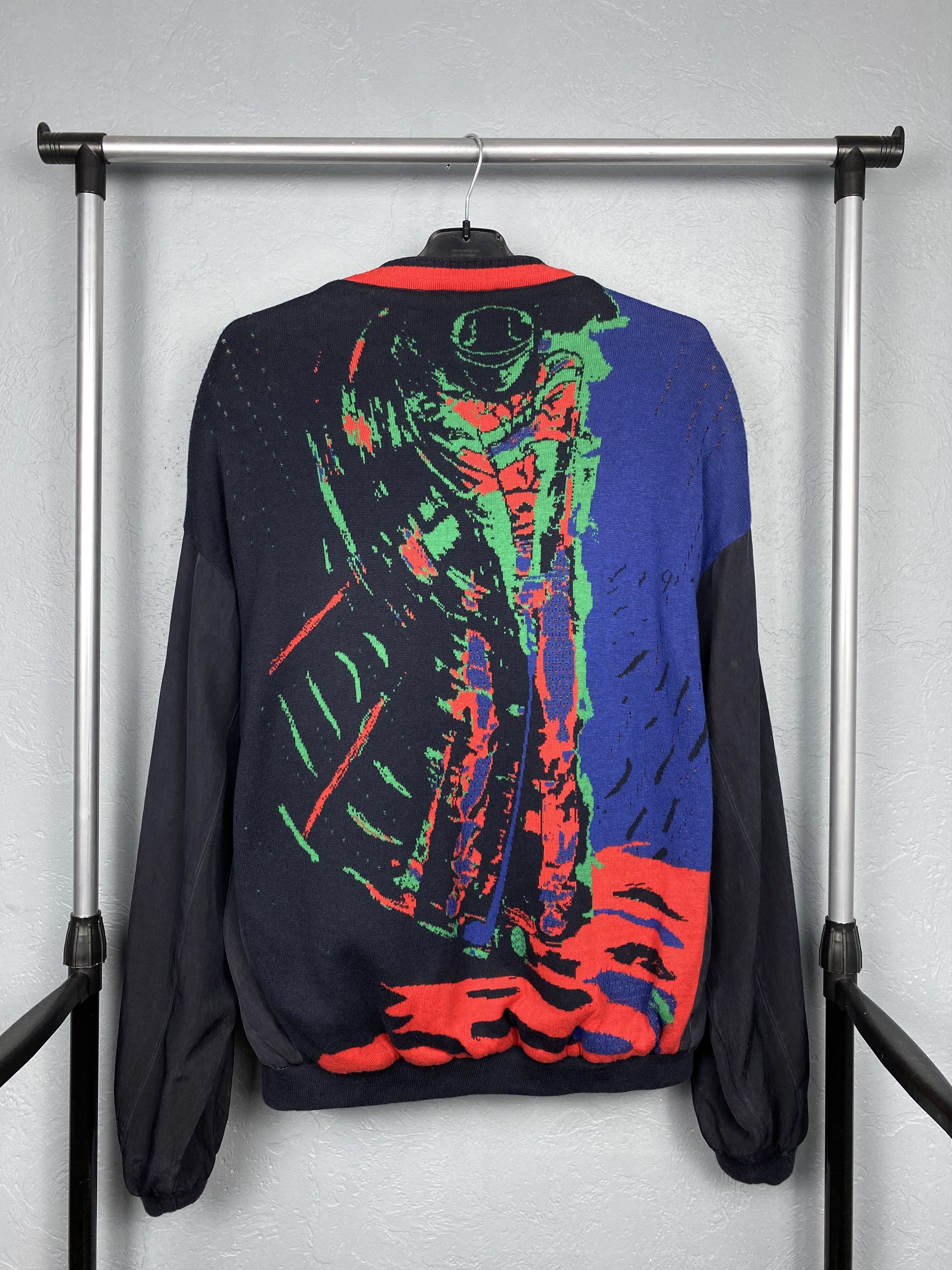 Carlo Colucci Vintage Mens SILK Cardigan Jacket Golf