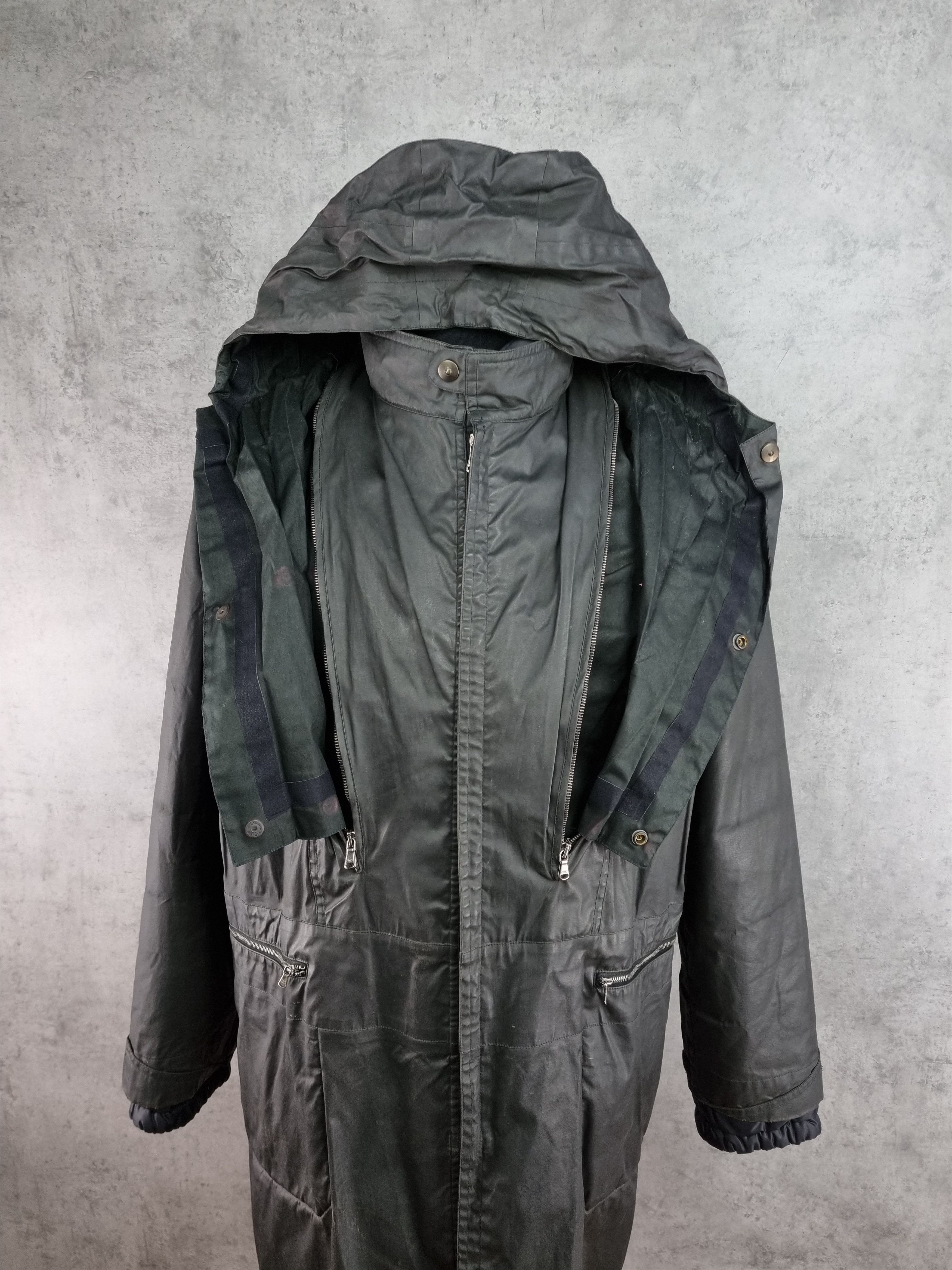 Allegri 2in1 90s Allegri Waxed Hooded Vintage Parka Rare Design Size US L / EU 52-54 / 3 - 1 Thumbnail