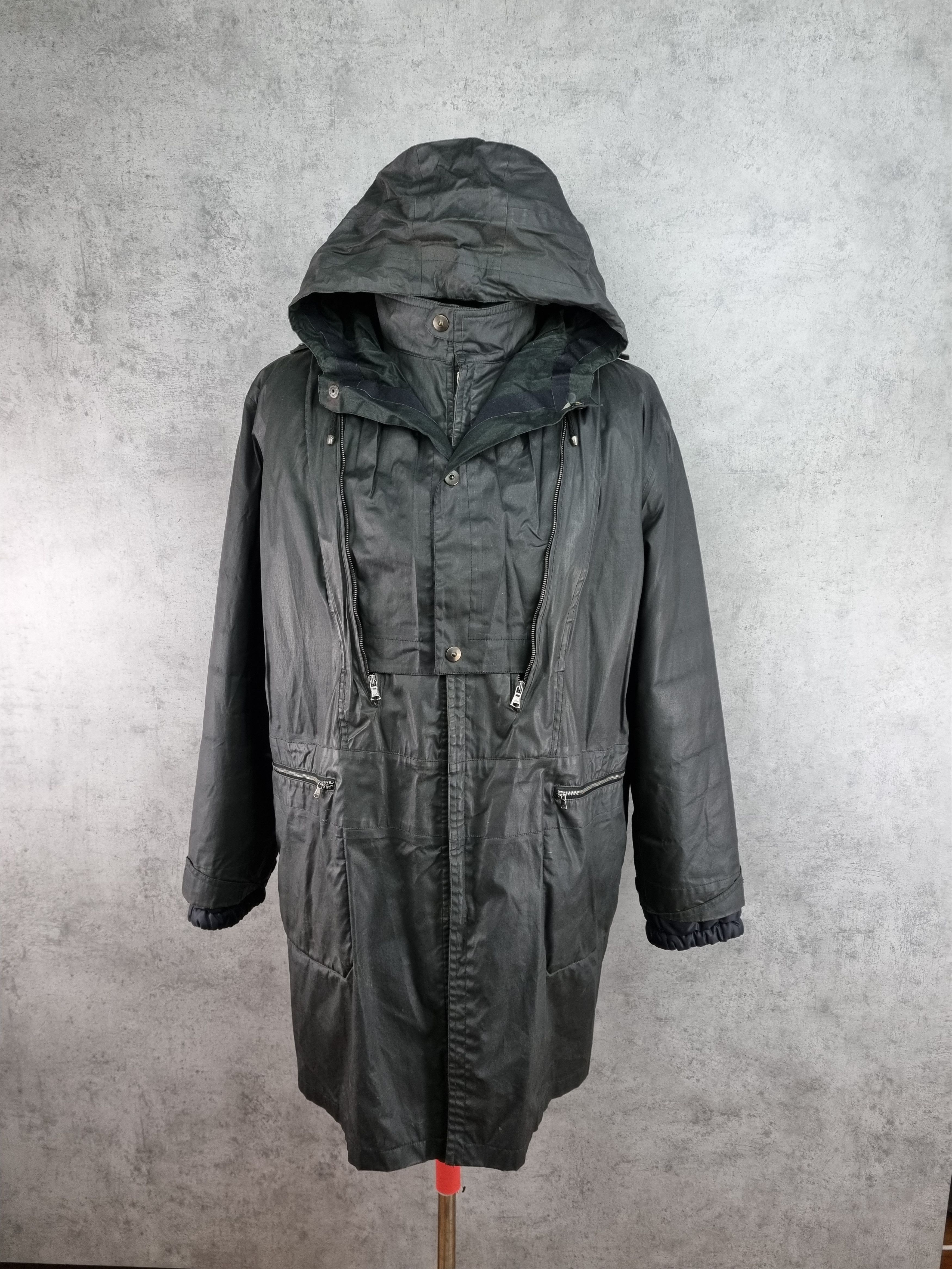 Allegri 2in1 90s Allegri Waxed Hooded Vintage Parka Rare Design Size US L / EU 52-54 / 3 - 5 Thumbnail