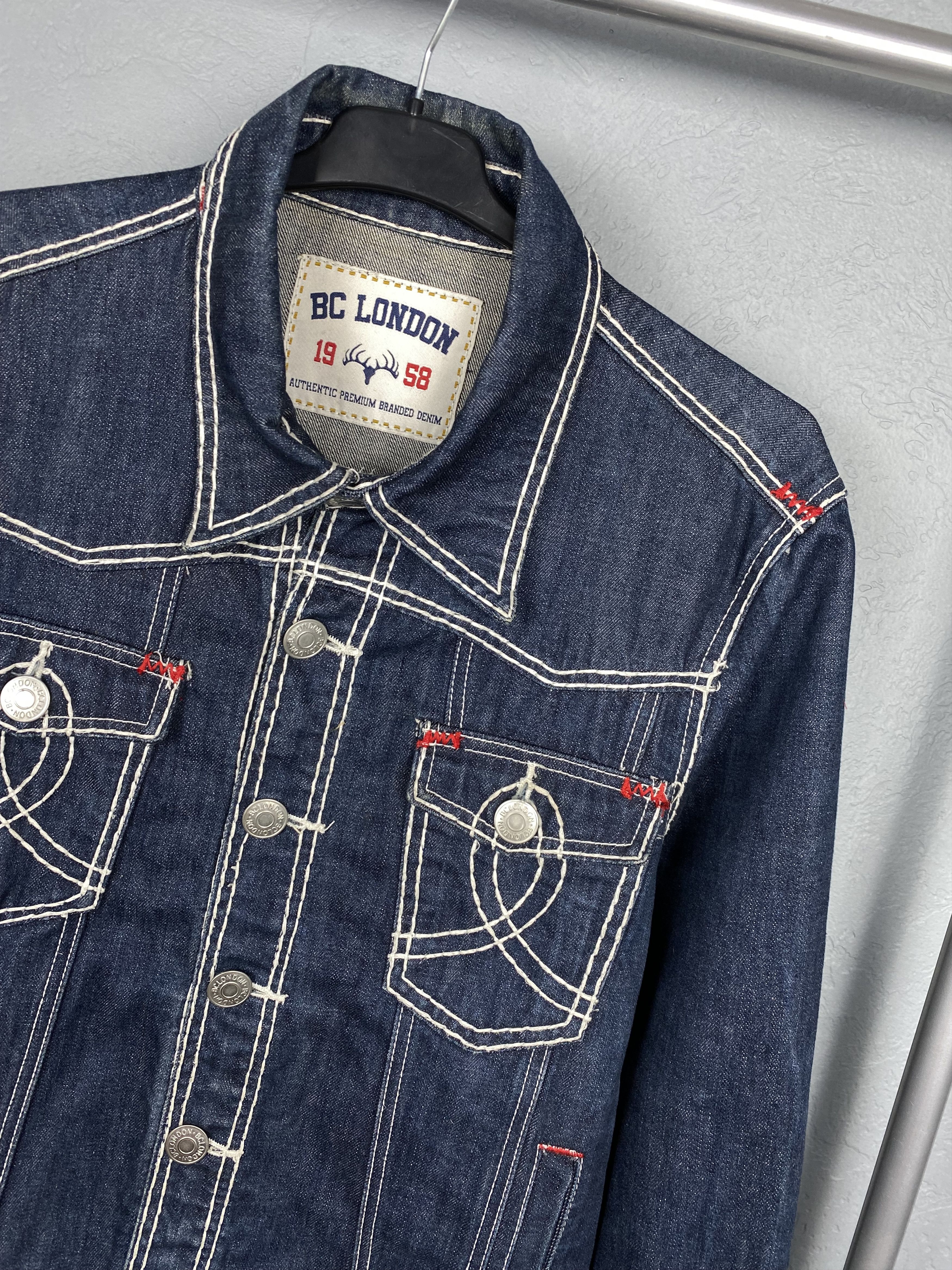 Japanese Brand BC London Vintage Denim Jacket Y2K Jeans Size US L / EU 52-54 / 3 - 2 Thumbnail