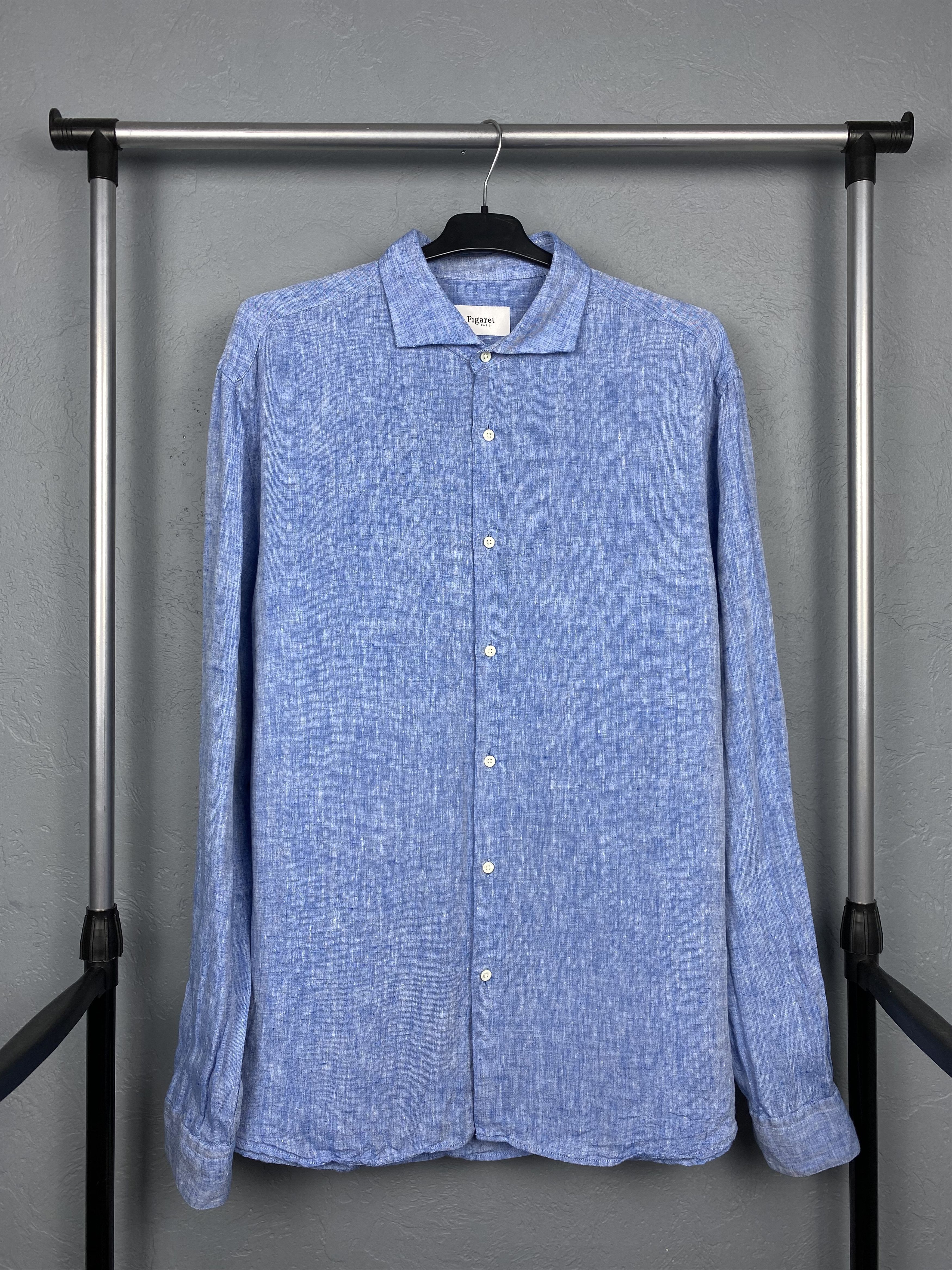 Figaret × Vintage Alain Figaret Paris Mens Linen Long Sleeve Shirt