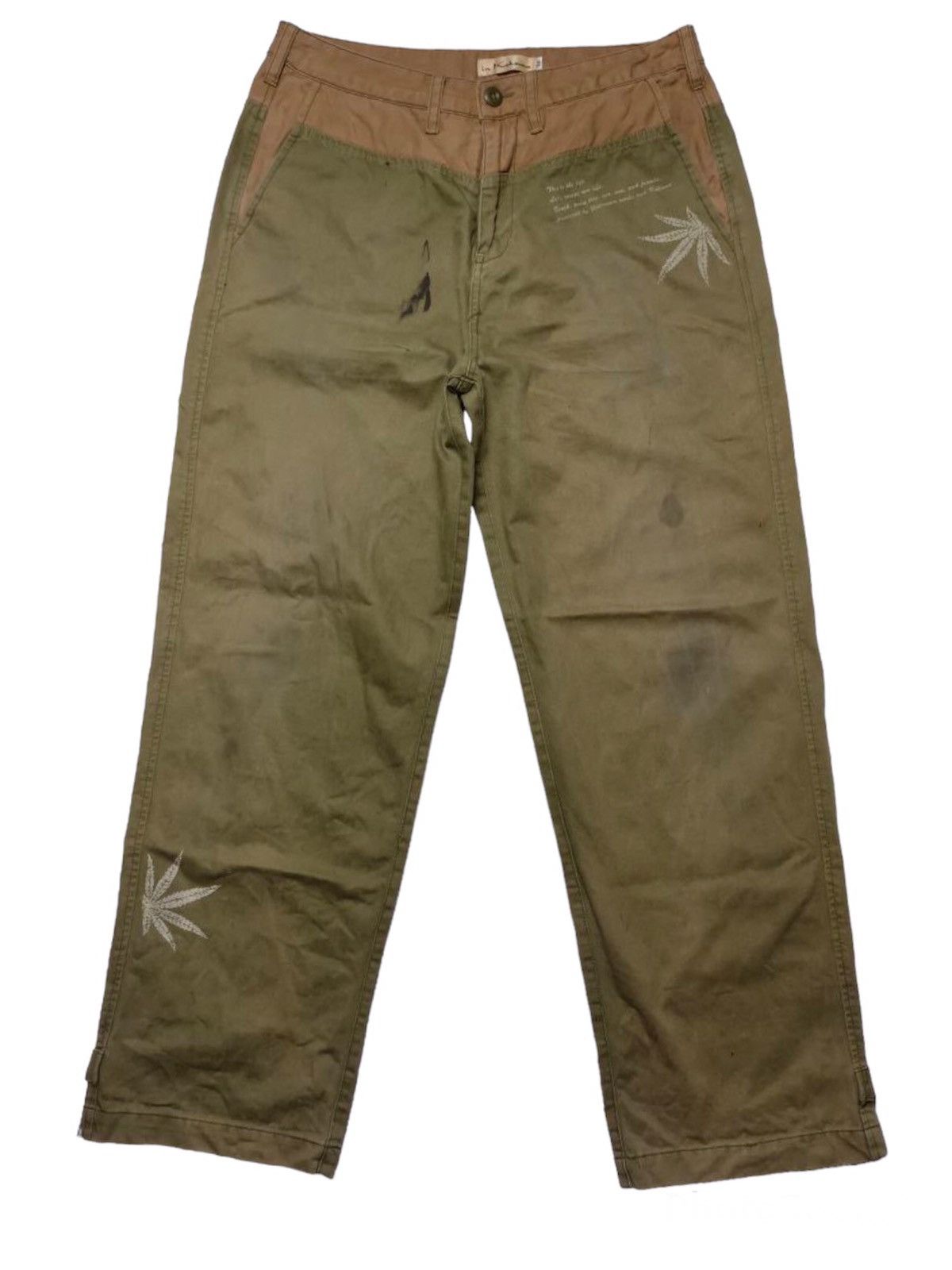Japanese Brand Marijuana Leaf Baker Pants Size US 29 - 1 Thumbnail