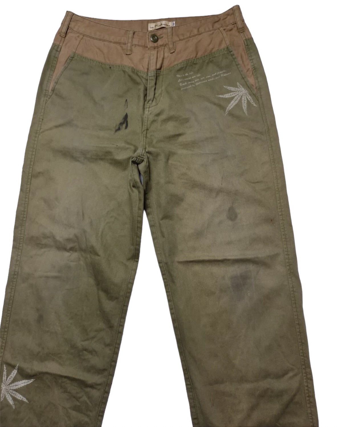 Japanese Brand Marijuana Leaf Baker Pants Size US 29 - 3 Thumbnail