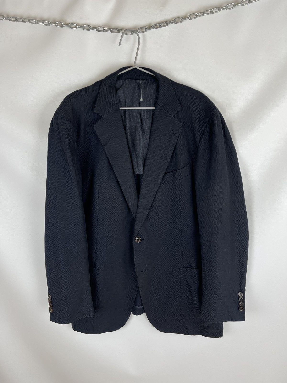 Ermenegildo Zegna Ermenegildo Zegna graphite black unlined 2 button blazer Size 46R - 1 Thumbnail