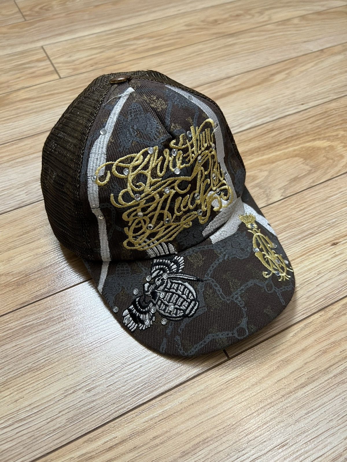 Ed Hardy Vintage Y2K Ed Hardy Christian Audigier Streetwear Hat Cap Size ONE SIZE - 2 Thumbnail