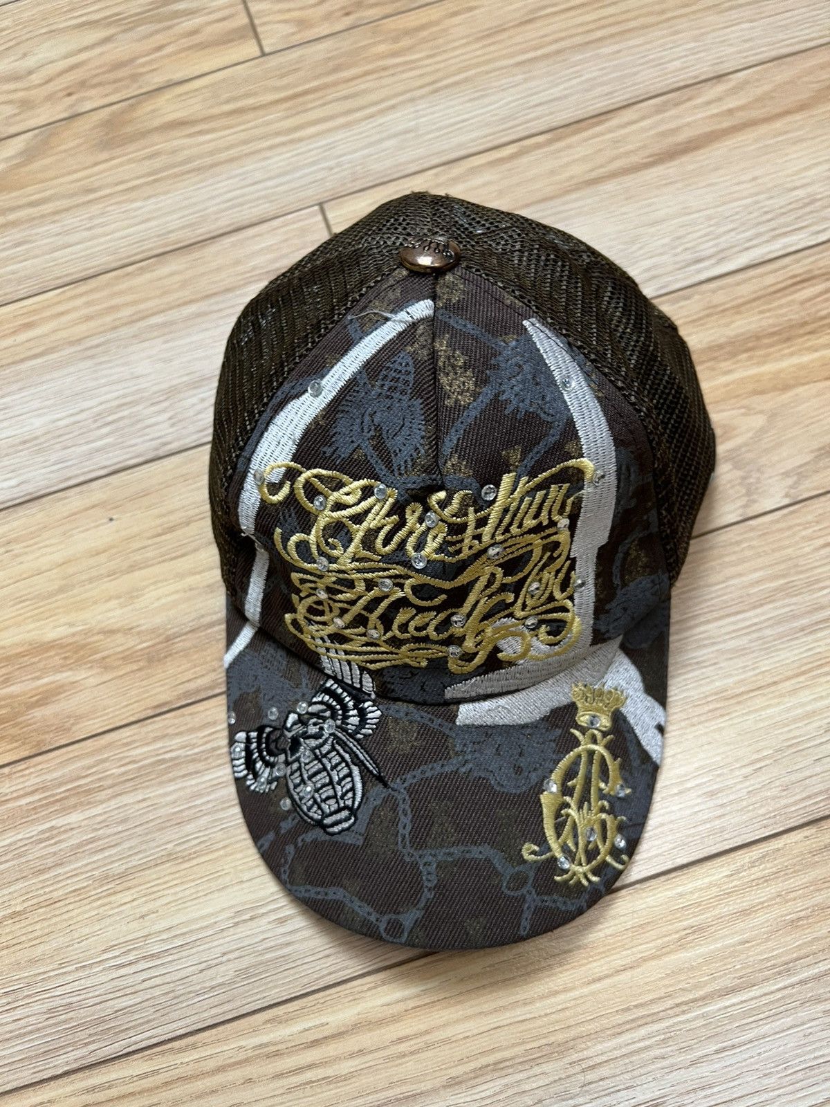 Ed Hardy Vintage Y2K Ed Hardy Christian Audigier Streetwear Hat Cap Size ONE SIZE - 3 Thumbnail
