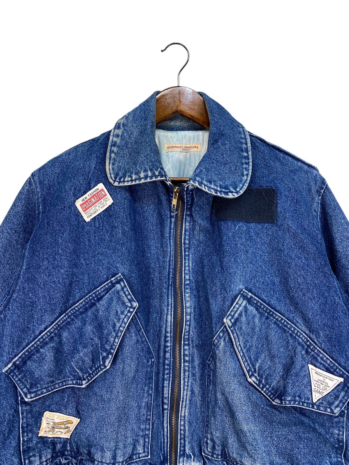 Japanese Brand Strawberry Shortcake Denim Jacket Size US S / EU 44-46 / 1 - 2 Thumbnail