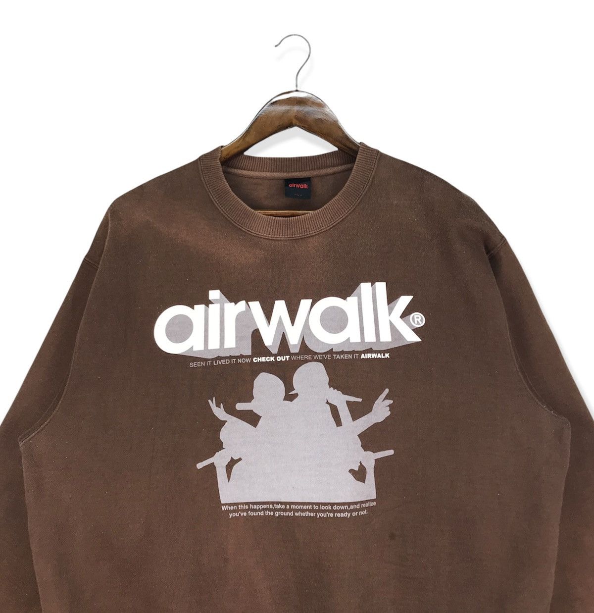 Airwalk Vintage Sun Faded Airwalk Sweatshirt Big Logo Skateboard Size US L / EU 52-54 / 3 - 2 Thumbnail