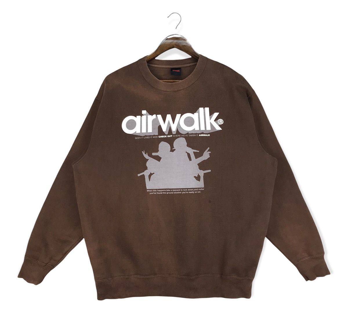 Airwalk Vintage Sun Faded Airwalk Sweatshirt Big Logo Skateboard Size US L / EU 52-54 / 3 - 1 Thumbnail
