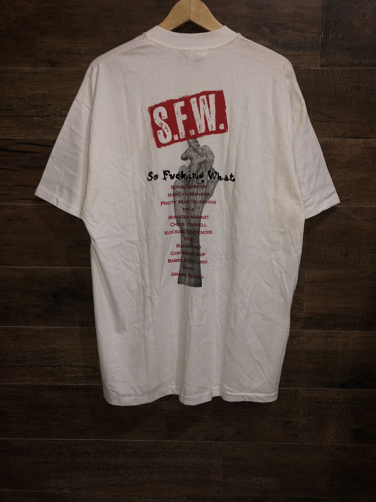 Band Tees × Vintage Vintage 1994 S.F.W. OST Soundtrack Radiohead Soundgarden Size US XL / EU 56 / 4 - 3 Thumbnail