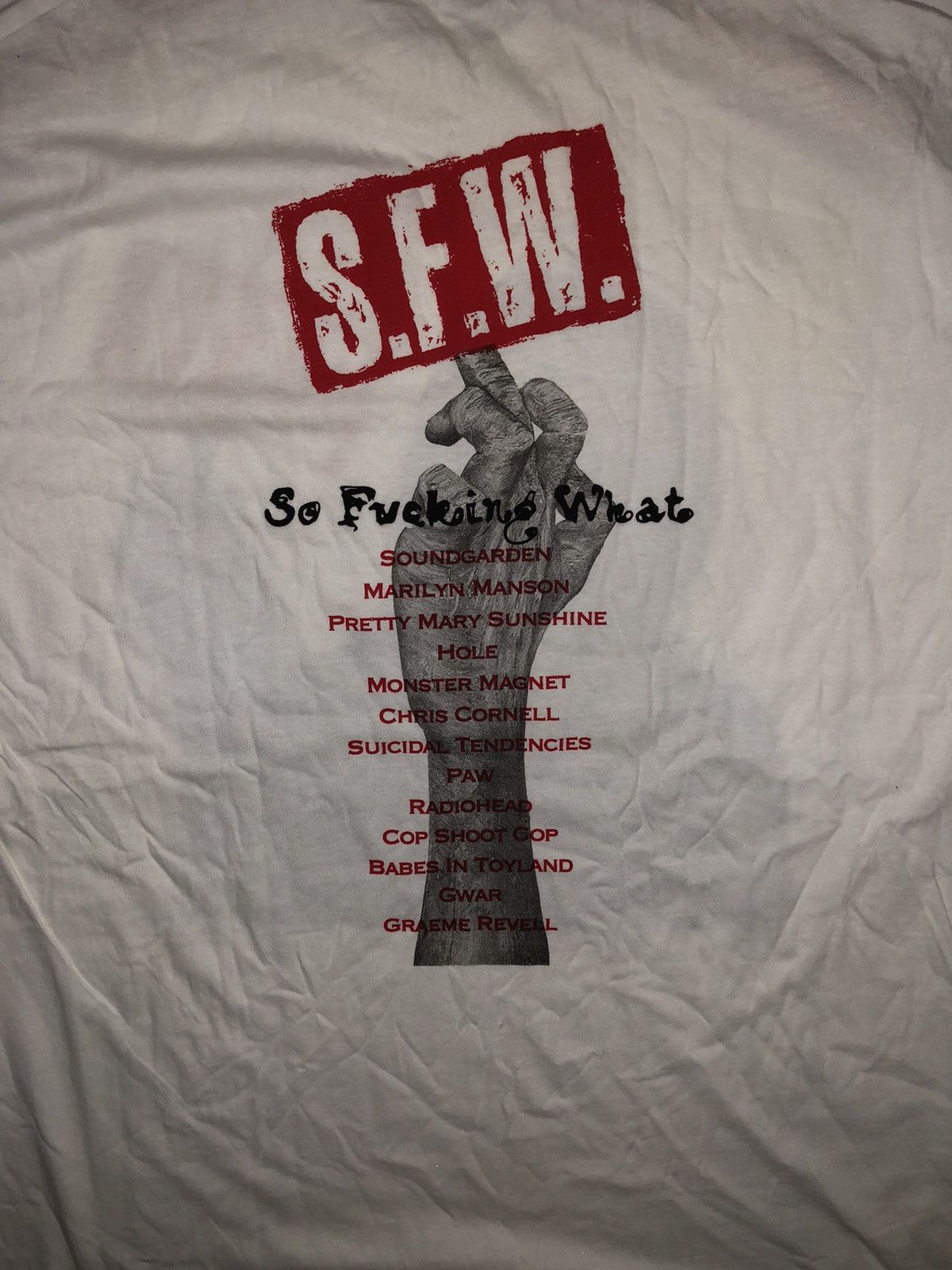 Band Tees × Vintage Vintage 1994 S.F.W. OST Soundtrack Radiohead Soundgarden Size US XL / EU 56 / 4 - 5 Thumbnail