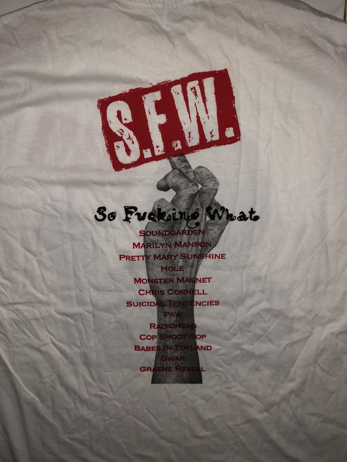 Band Tees × Vintage Vintage 1994 S.F.W. OST Soundtrack Radiohead Soundgarden Size US XL / EU 56 / 4 - 6 Thumbnail