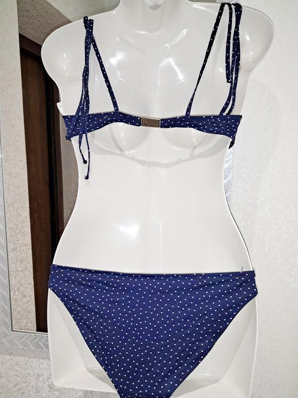 Dior DIOR Bikini Swimsuit Logo Bra Blue White Swimwear Swim Size ONE SIZE - 5 Thumbnail