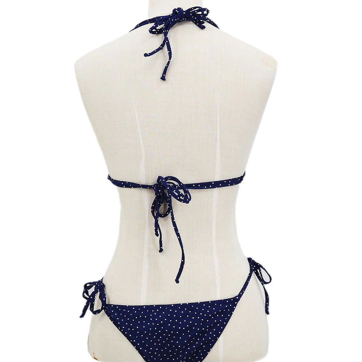 Dior DIOR Bikini Swimsuit Logo Bra Blue White Swimwear Swim Size ONE SIZE - 3 Thumbnail