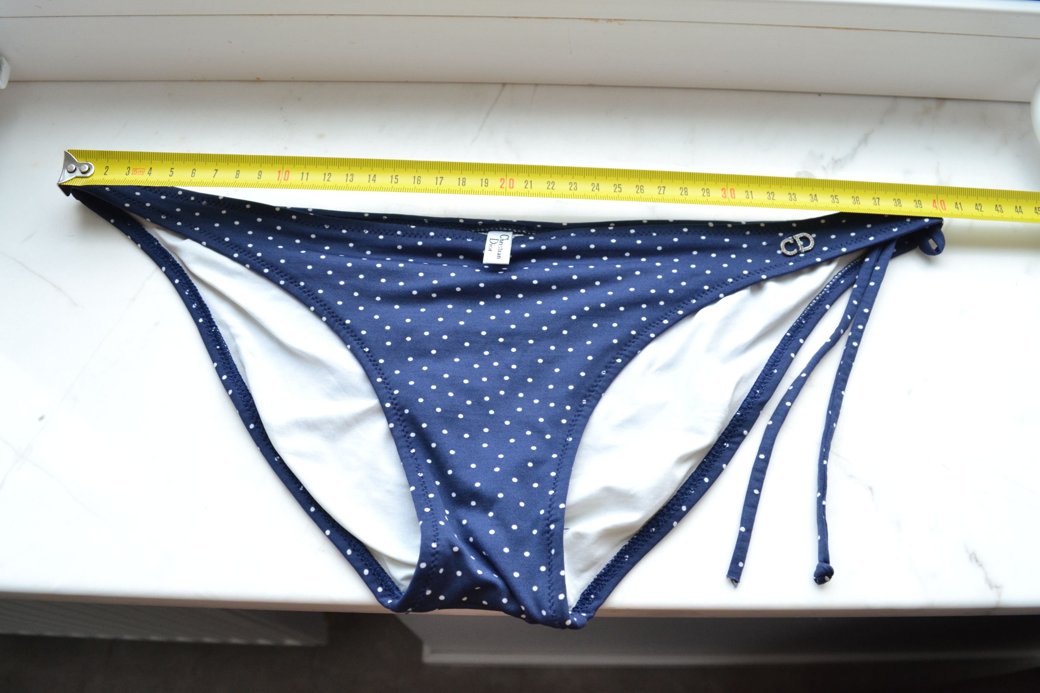 Dior DIOR Bikini Swimsuit Logo Bra Blue White Swimwear Swim Size ONE SIZE - 9 Thumbnail