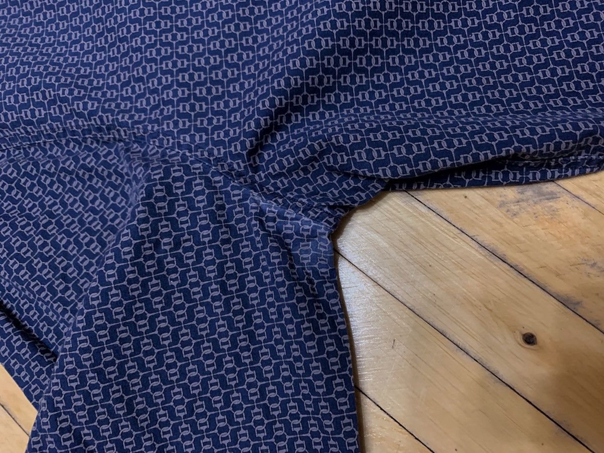 Gucci GUCCI Shirt Long Sleeve Slim Fit Chain Printed 2010 Blue Size US L / EU 52-54 / 3 - 13 Thumbnail