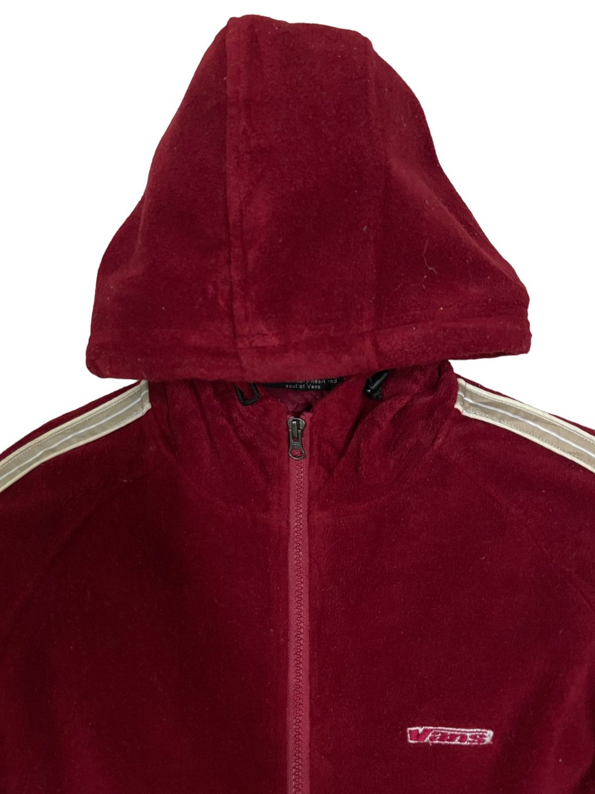 Vans Vintage 90s Vans Fleece Zipper Hooded Jacket Size US L / EU 52-54 / 3 - 6 Thumbnail