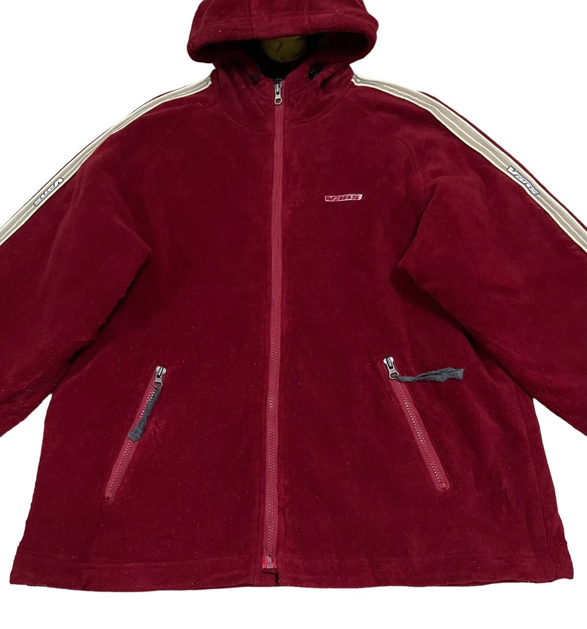 Vans Vintage 90s Vans Fleece Zipper Hooded Jacket Size US L / EU 52-54 / 3 - 5 Thumbnail