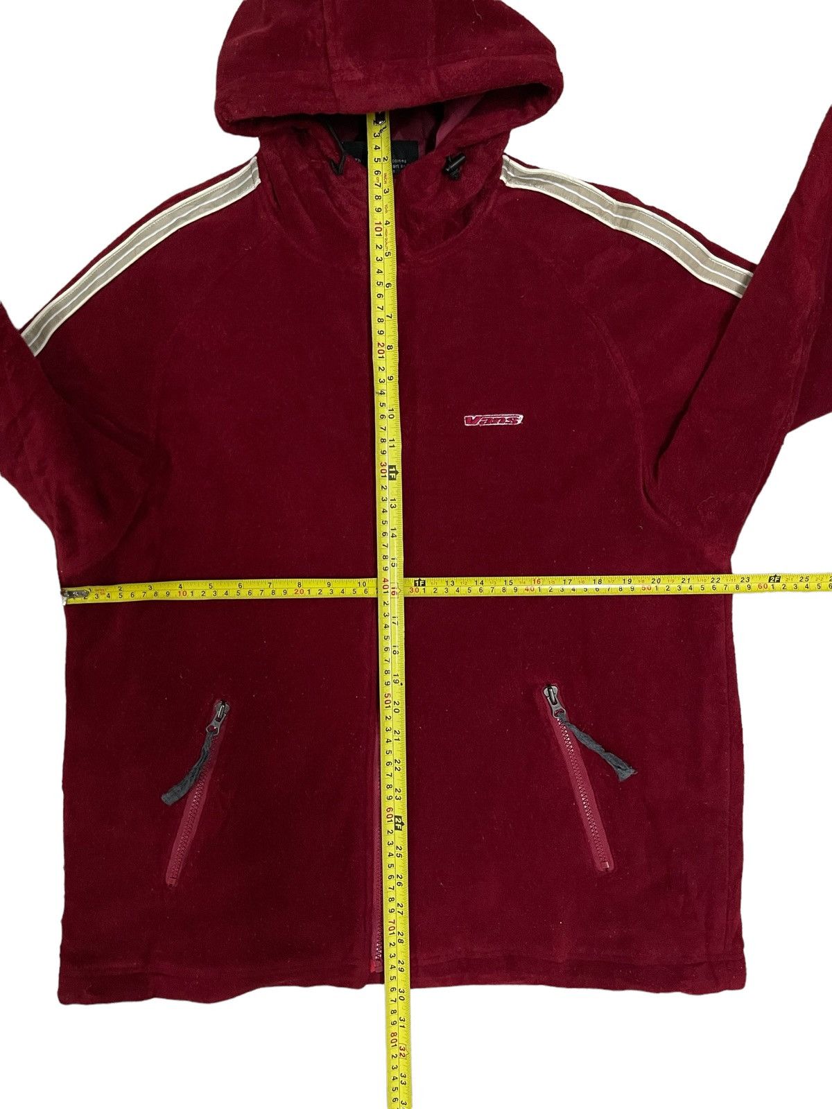 Vans Vintage 90s Vans Fleece Zipper Hooded Jacket Size US L / EU 52-54 / 3 - 13 Thumbnail