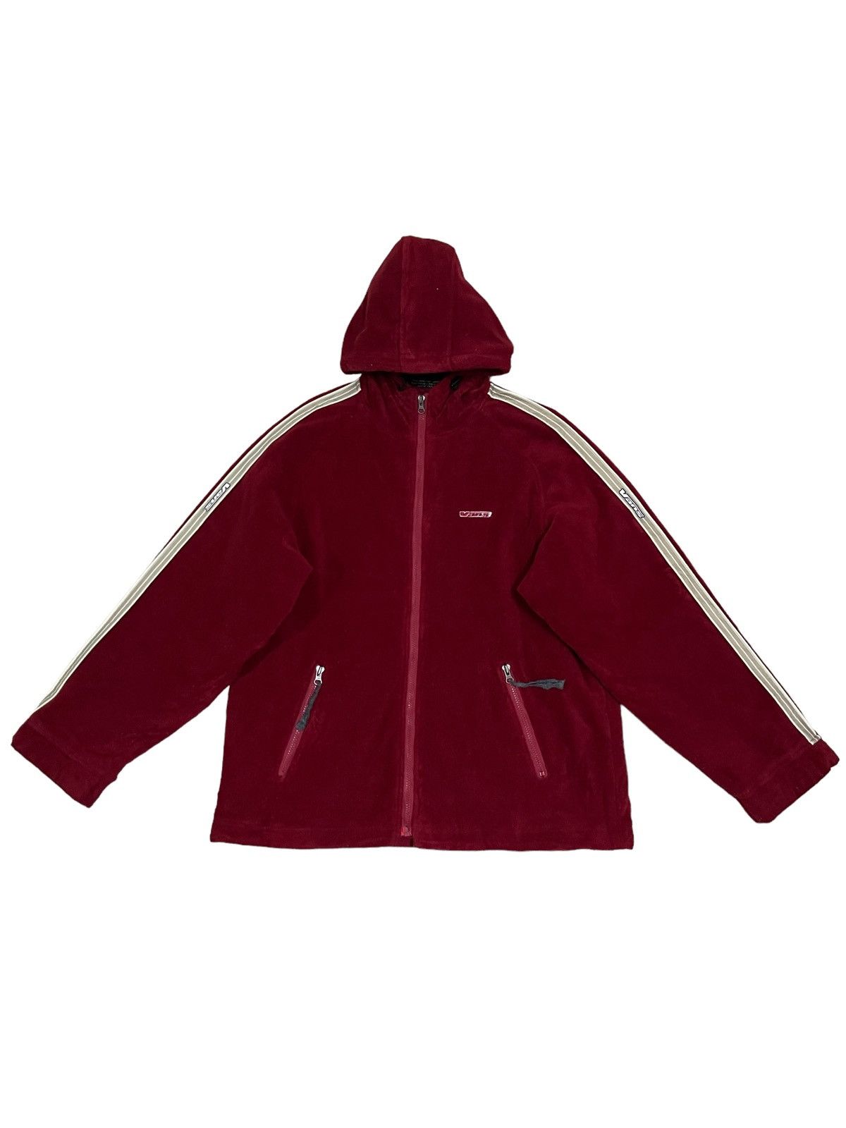 Vans Vintage 90s Vans Fleece Zipper Hooded Jacket Size US L / EU 52-54 / 3 - 1 Thumbnail