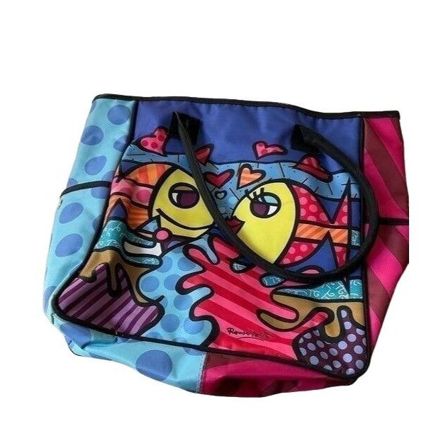 Genuine Romero Britto Large online Tote Bag