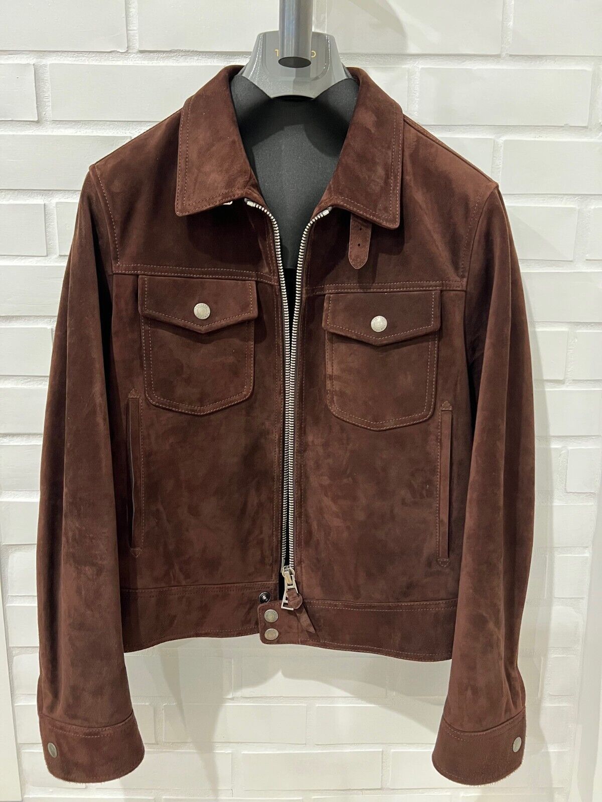 image of Tom Ford O1Ee20623/3Xb Jacket In Burgundy, Men's (Size Medium)