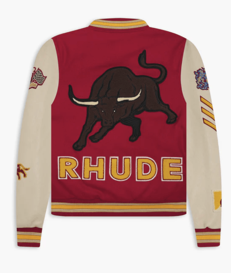 Rhude RHUDE BULL MARKET VARSITY JACKET - RED Size US L / EU 52-54 / 3 - 7 Thumbnail