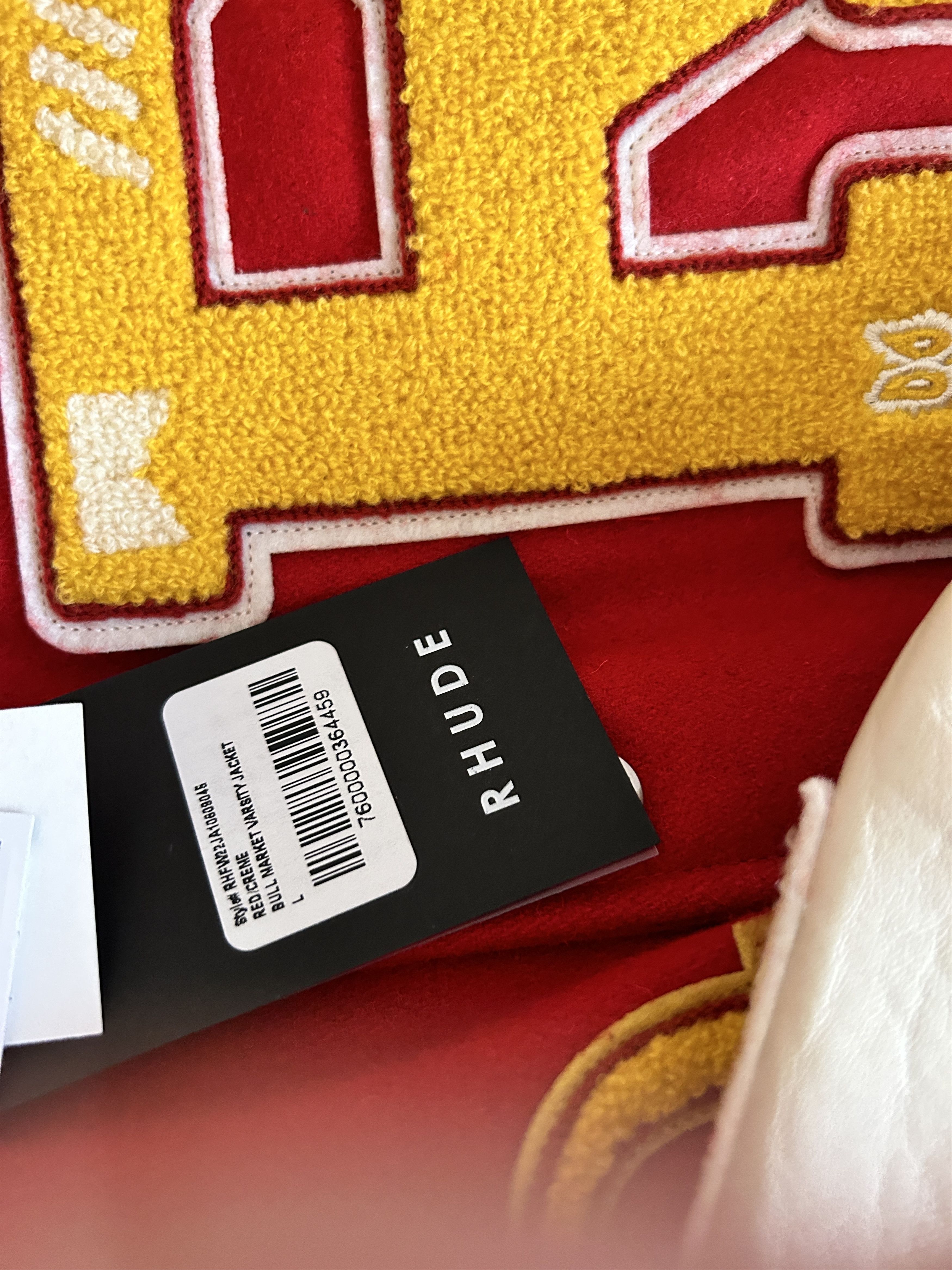 Rhude RHUDE BULL MARKET VARSITY JACKET - RED Size US L / EU 52-54 / 3 - 12 Thumbnail