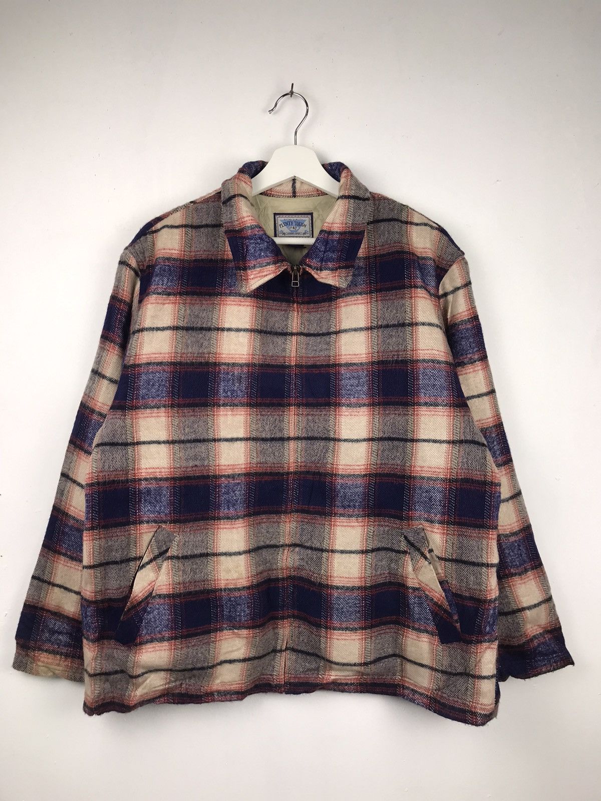 image of Navajo x Vintage Plenty Tough Checkered Wool Full Zipper Jacket, Men's (Size Medium)