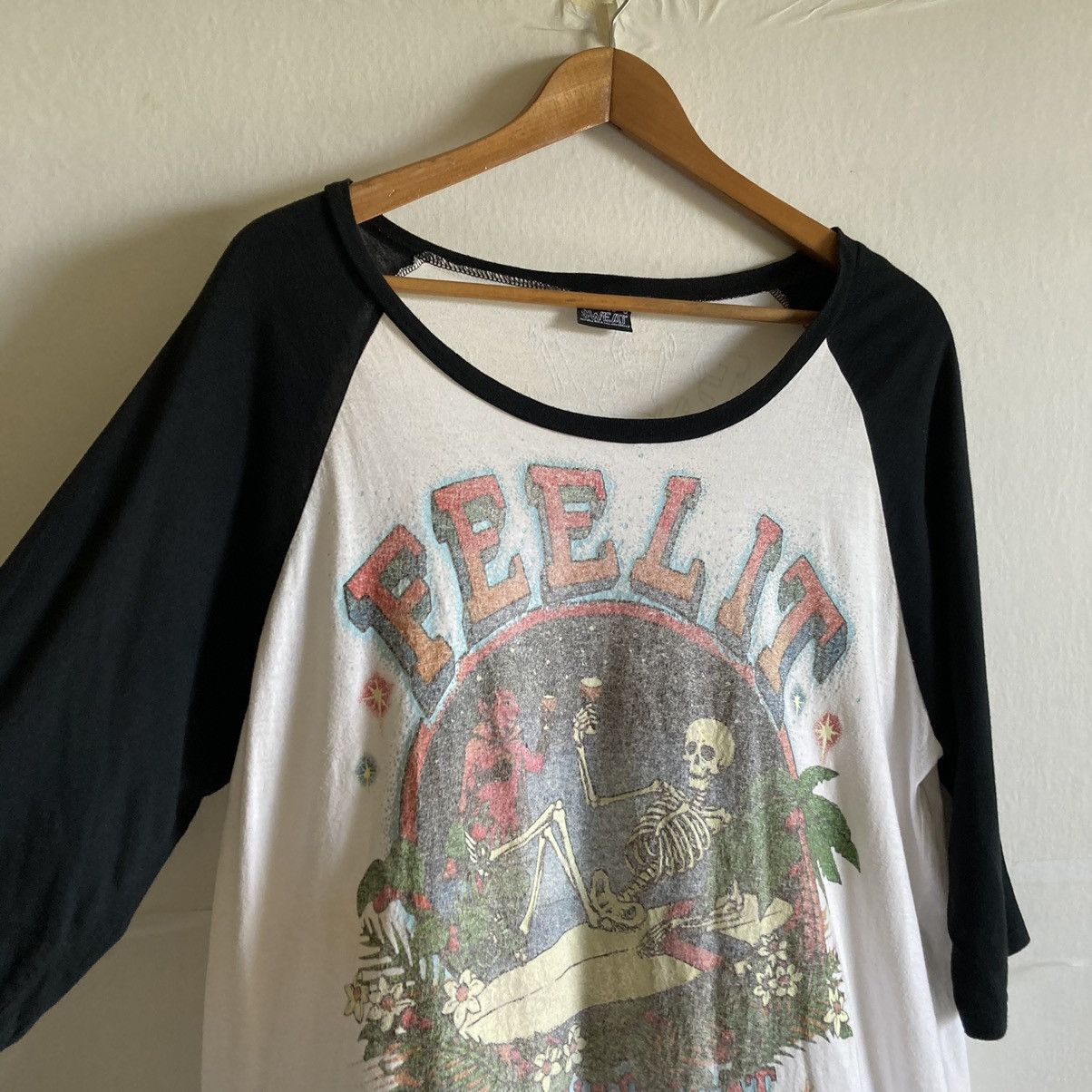 Hysteric Glamour 🇯🇵 RNA SWEAT BY RNA INC SKELETON RAGLAN TSHIRT Size US M / EU 48-50 / 2 - 2 Thumbnail