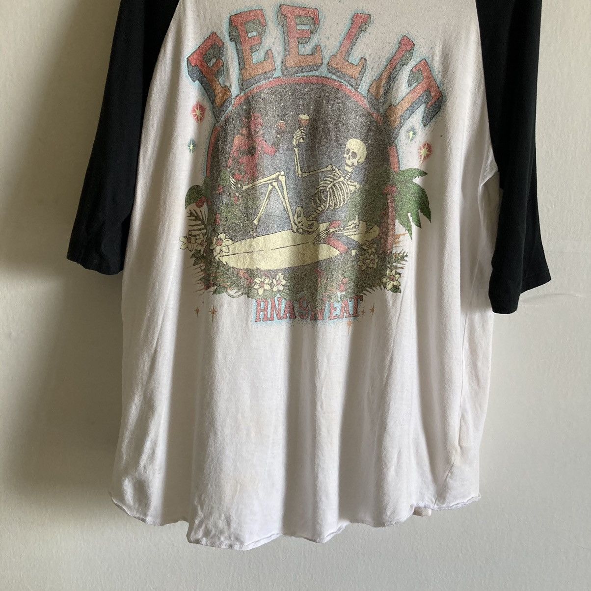 Hysteric Glamour 🇯🇵 RNA SWEAT BY RNA INC SKELETON RAGLAN TSHIRT Size US M / EU 48-50 / 2 - 3 Thumbnail