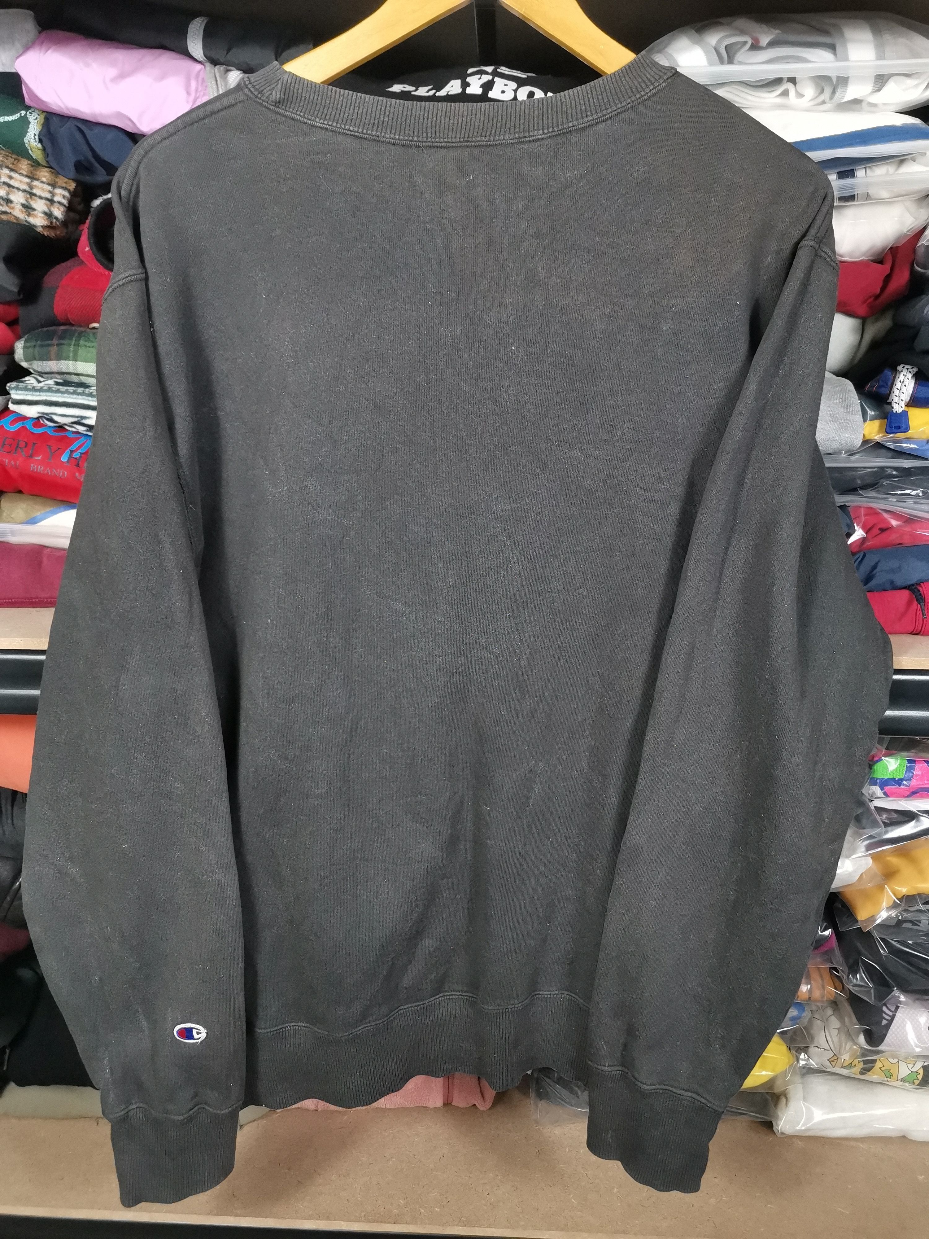 Trashed Vintage Champion Sweatshirt Distressed Sun Faded