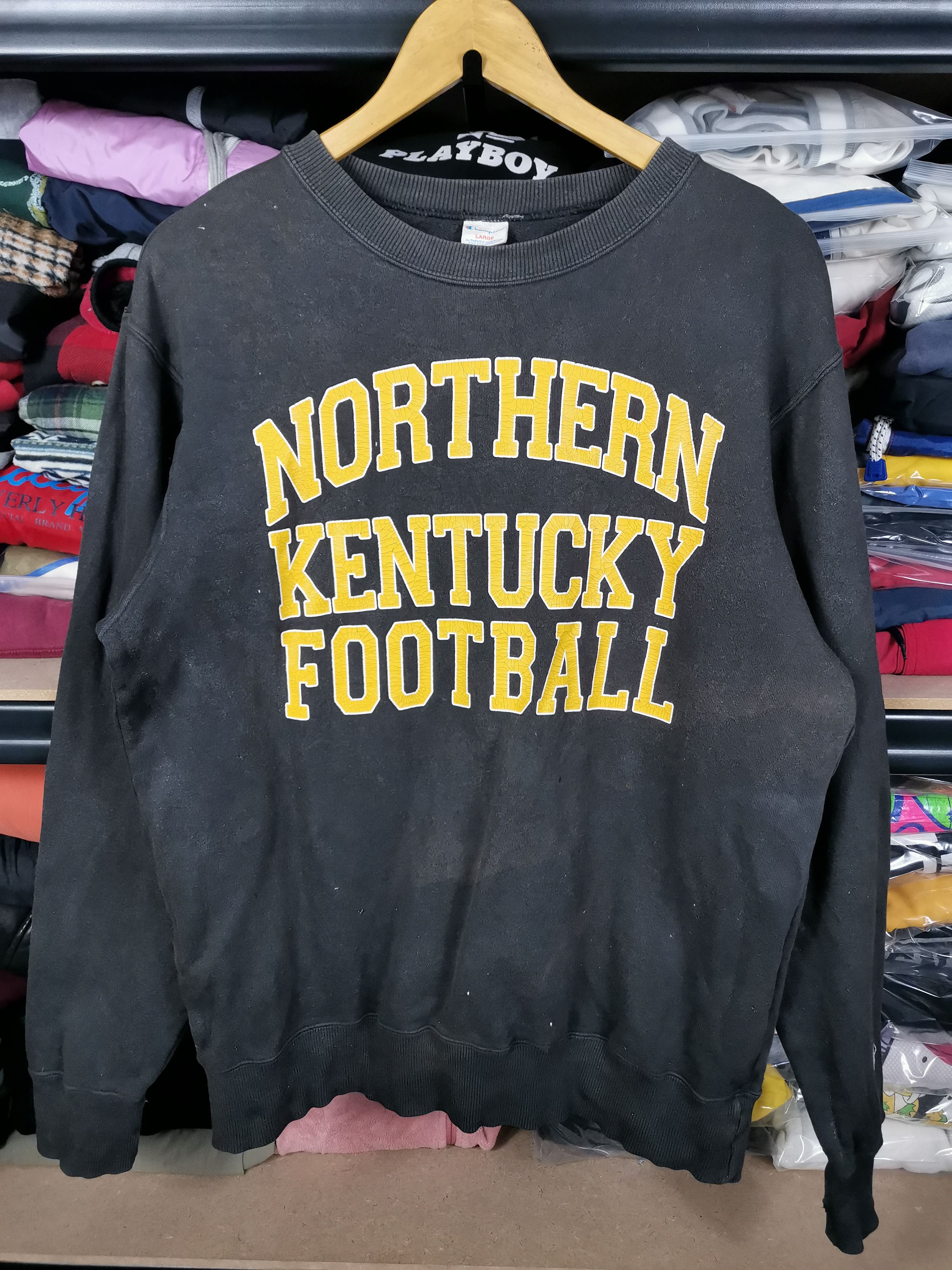 Trashed Vintage Champion Sweatshirt Distressed Sun Faded