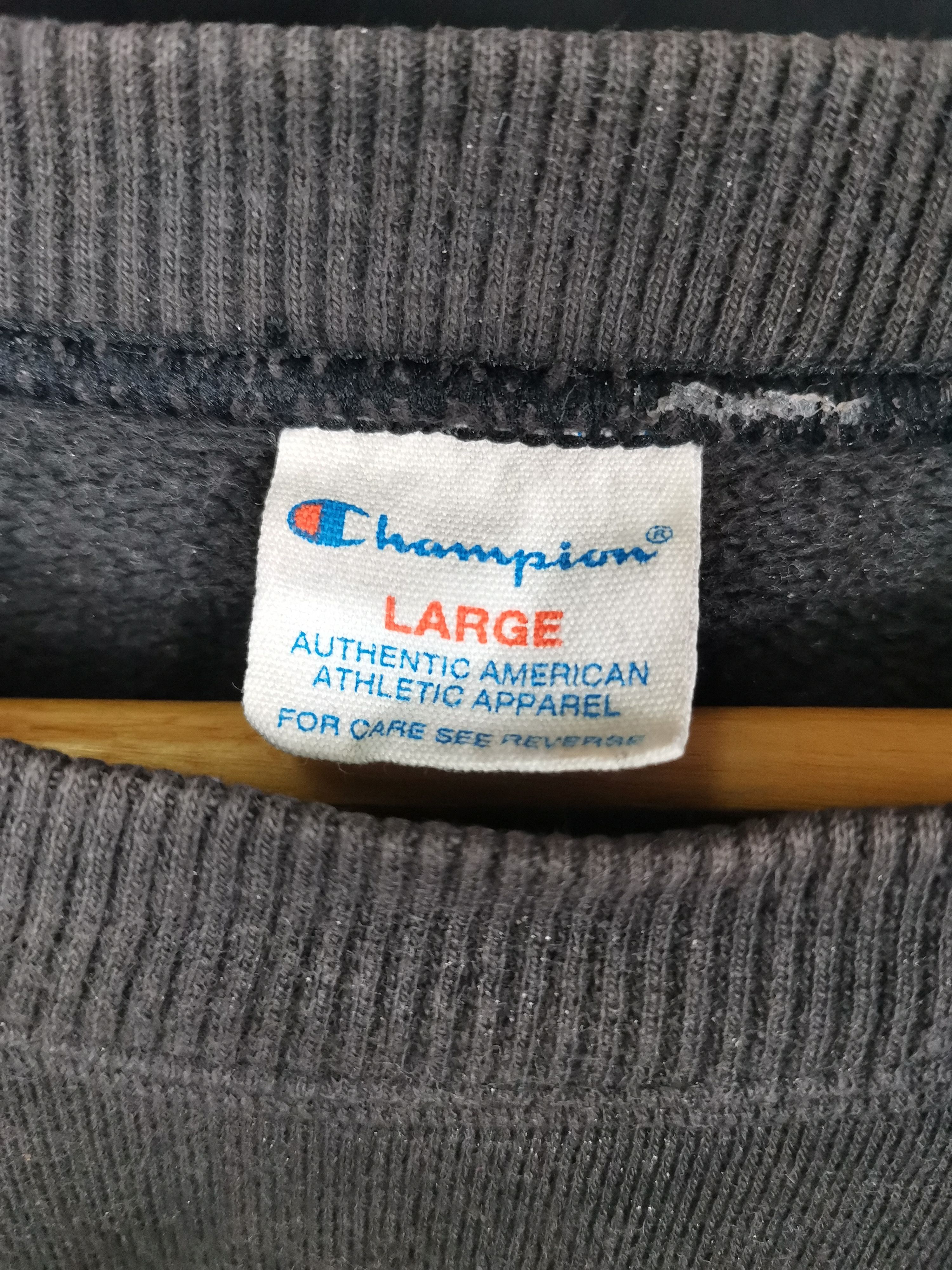 Trashed Vintage Champion Sweatshirt Distressed Sun Faded
